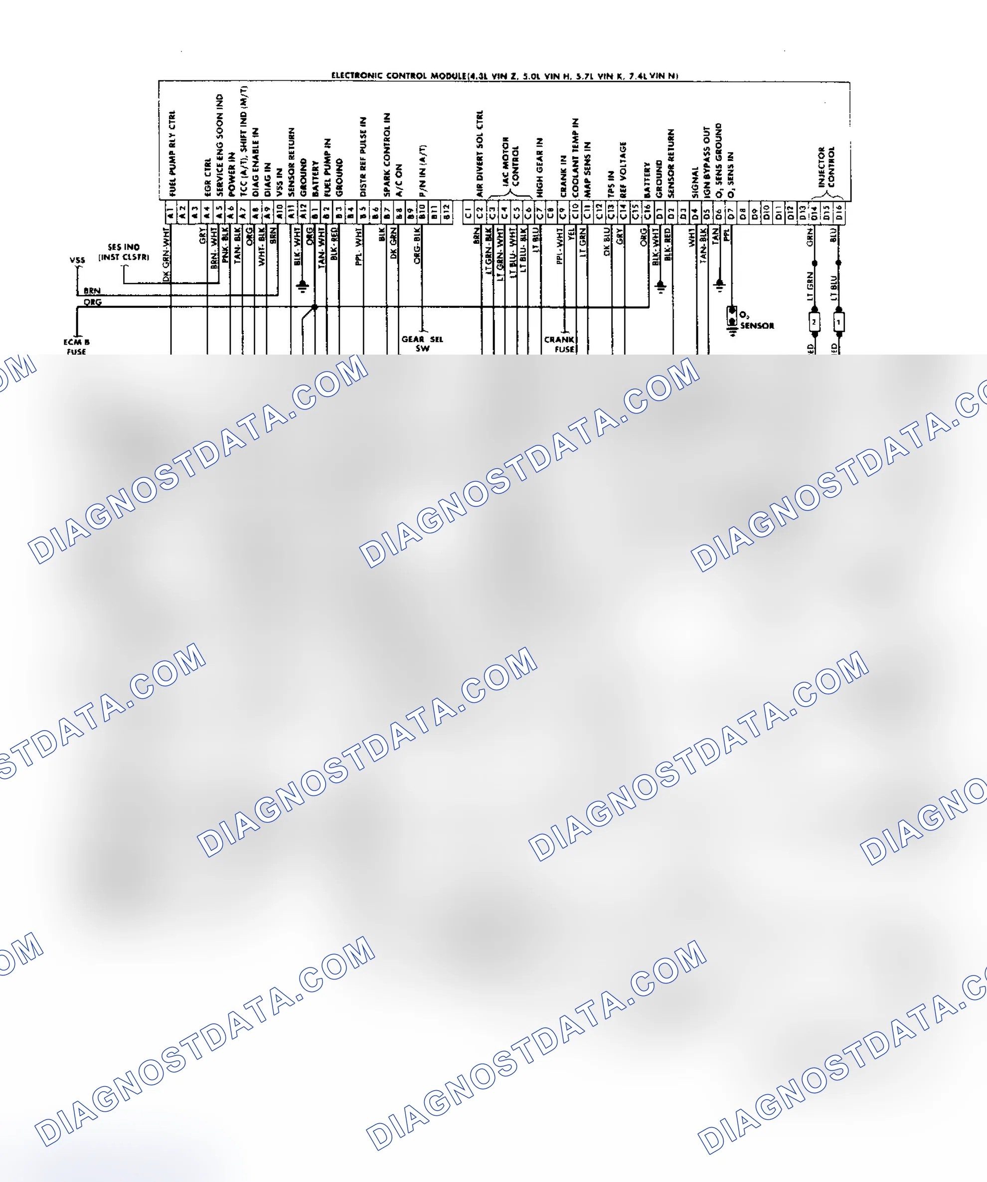 Scheme 158: "G" Series Van (4.3L, 5.0L & 5.7L & 7.4L) Wiring Diagram