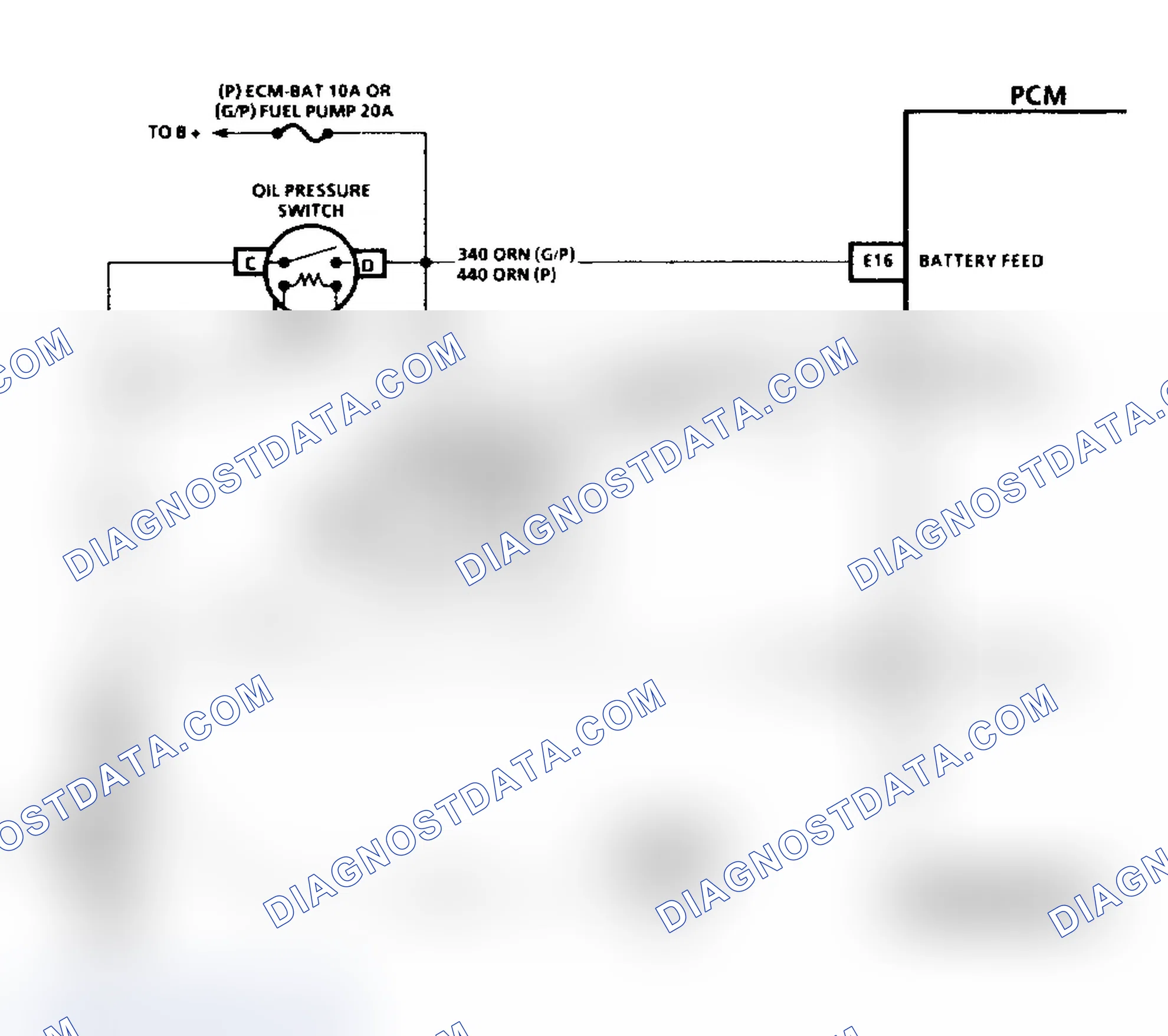 Scheme 236: Code 54 Schematic ("P" Series) Fuel Pump Circuit