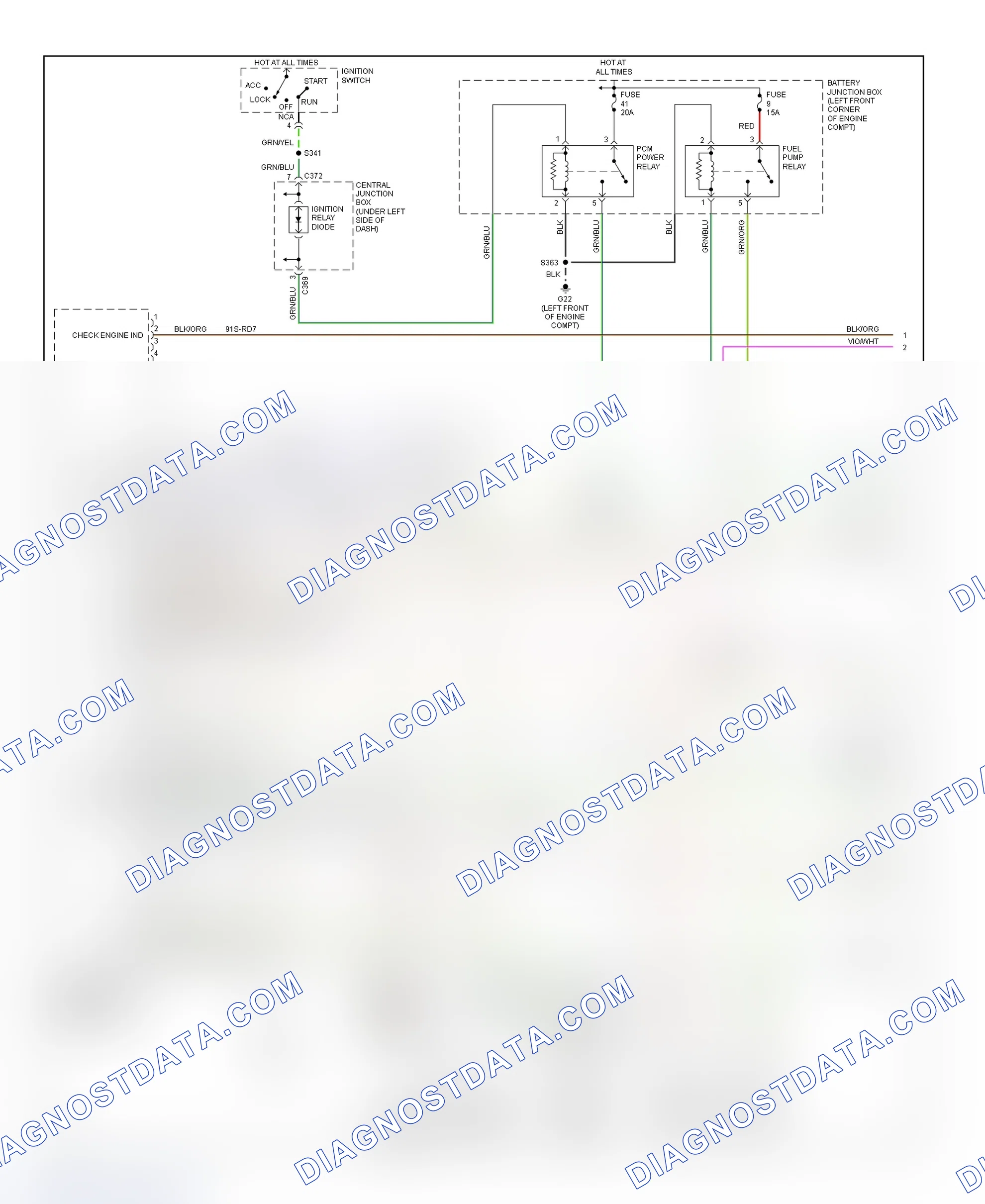 Scheme 9: PCM Wiring Diagram (Cougar - 2.0L - 1 Of 3)