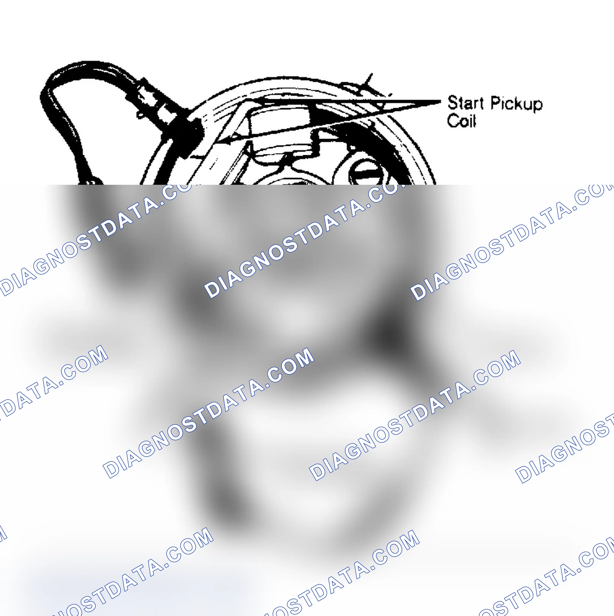 Scheme 54: View of Distributor with Cap & Rotor Removed 3.7L distributor is shown, 5.2L distributor similar.