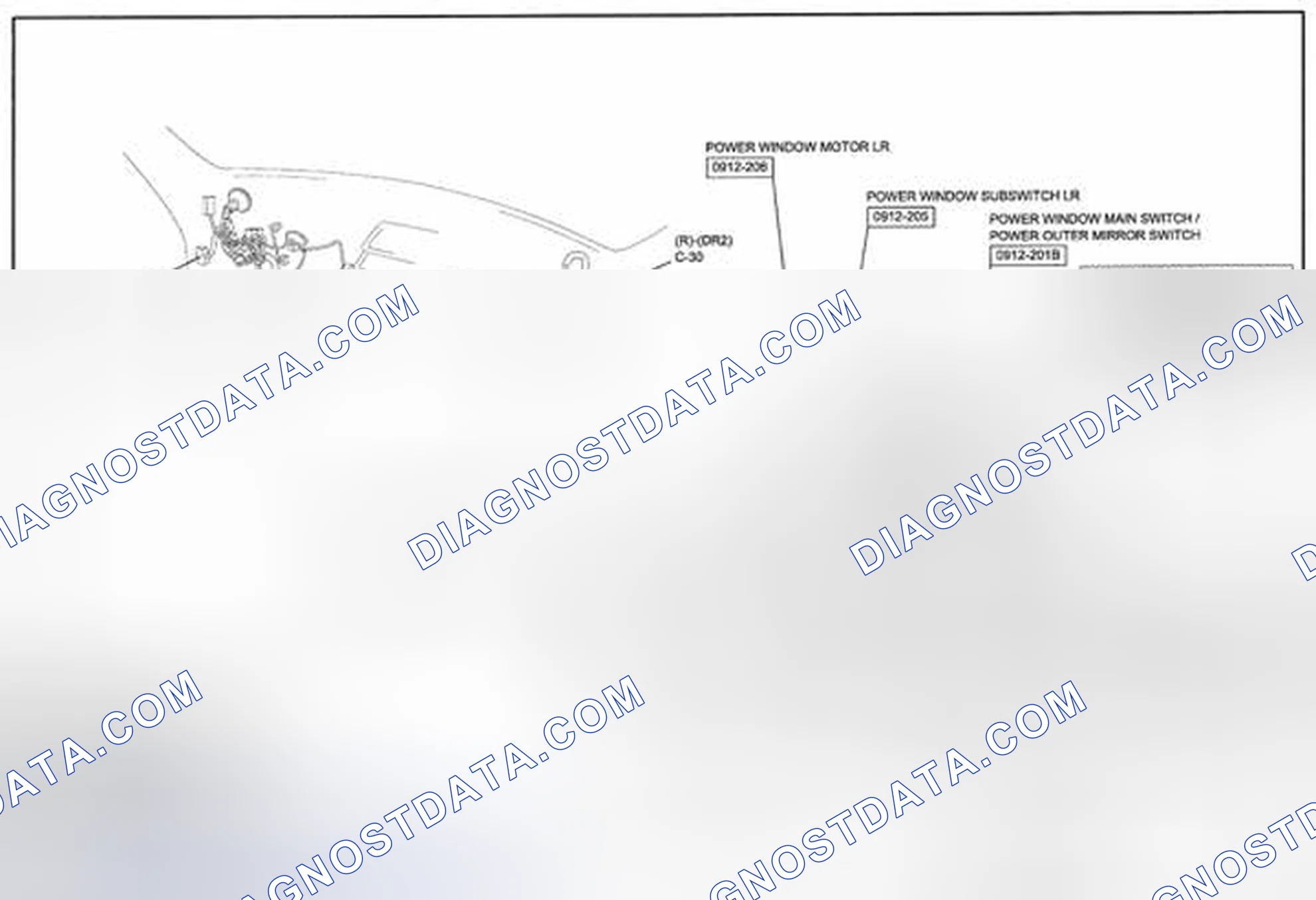 Scheme 237: Power Window System Wiring Diagram - 0912-2c (2 Of 2)