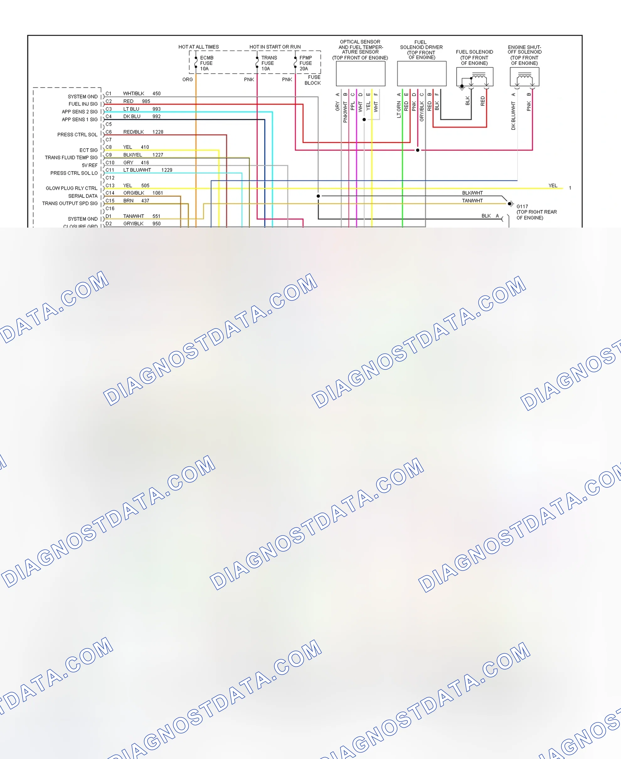 Scheme 128: Wiring Diagram (Pickup, Sierra Pickup & Van - 6.5L VIN P - 1 Of 2)