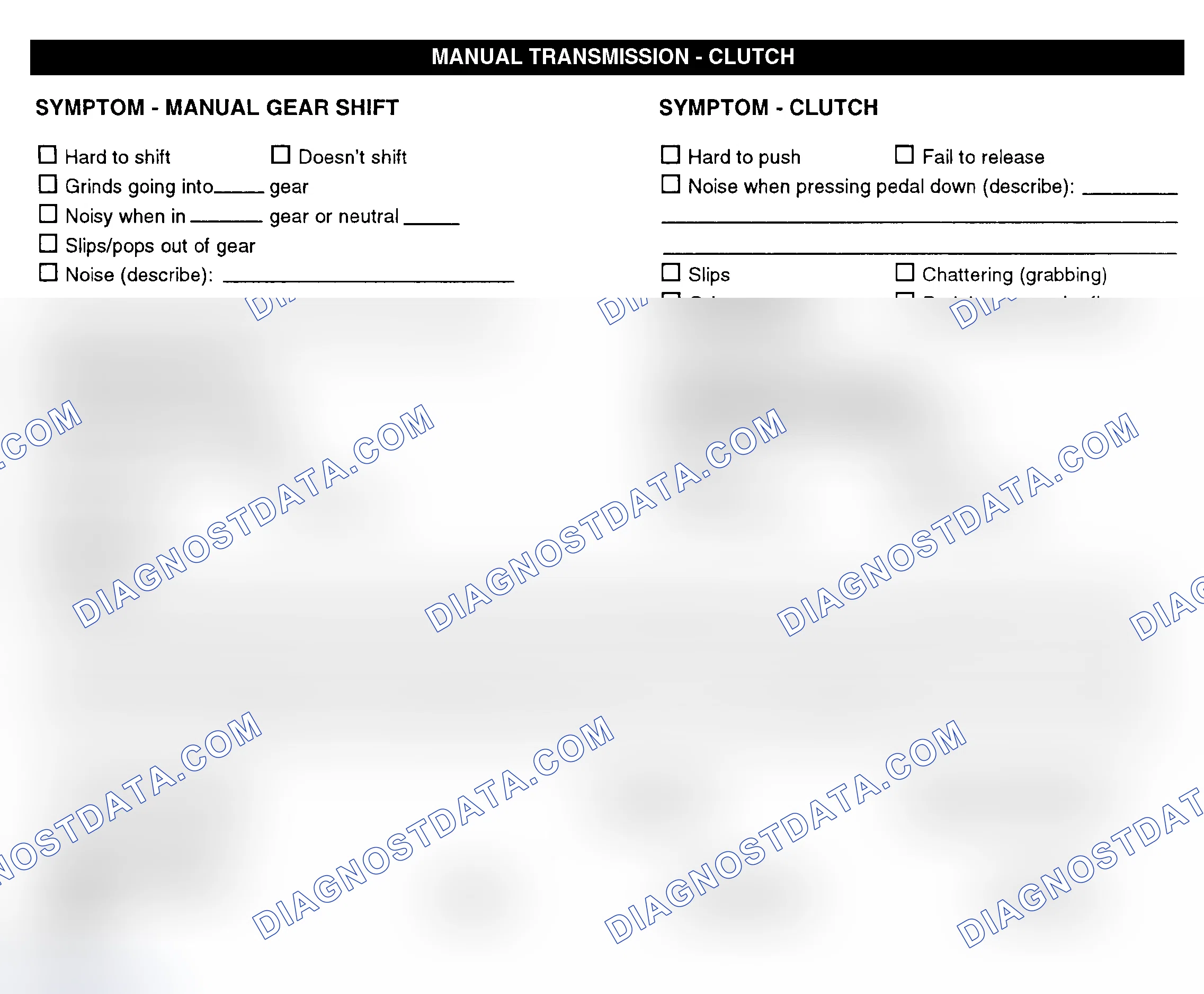Scheme 10: Manual Transmission & Clutch
