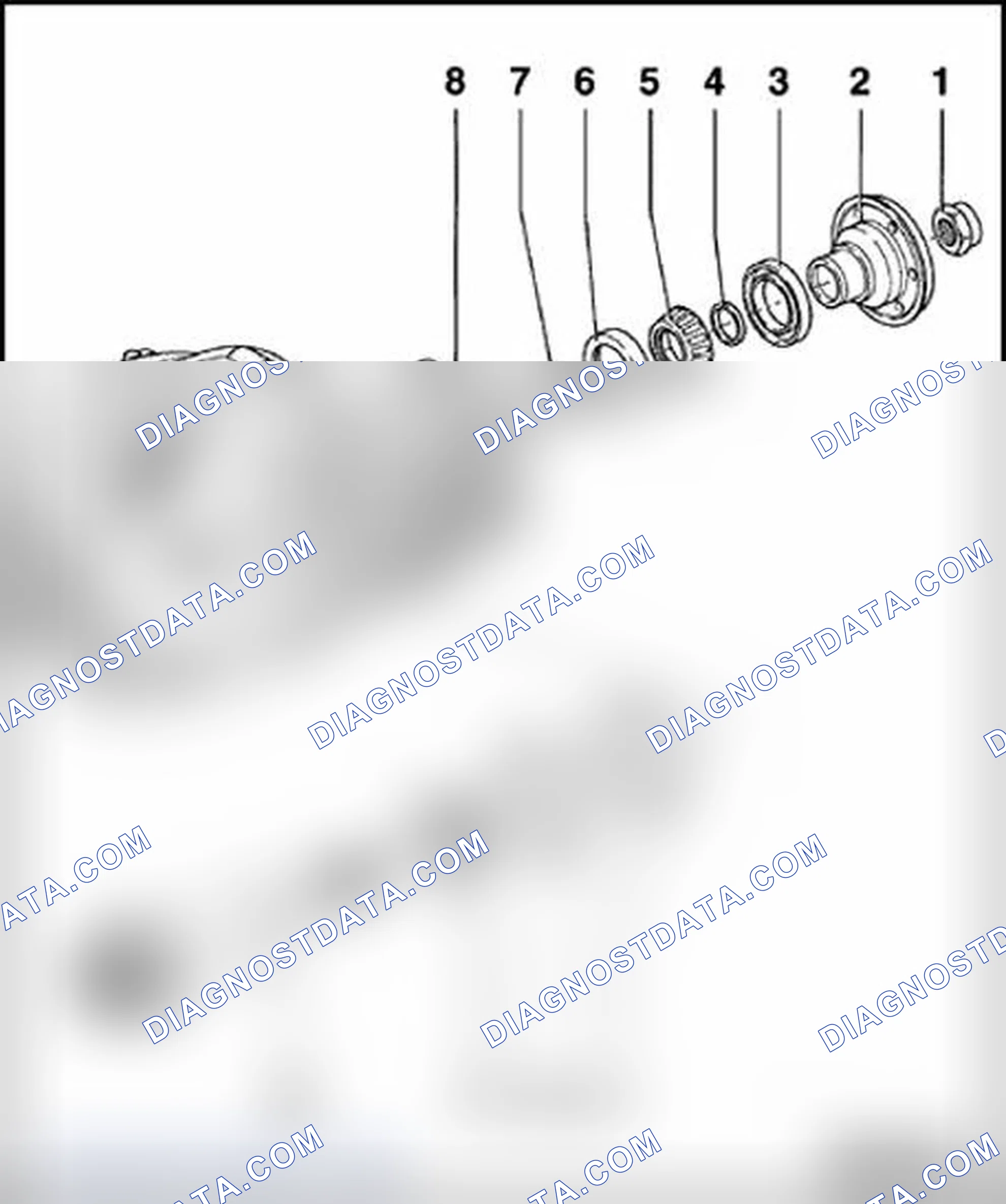 Scheme 73: Pinion shaft, removing, installing, dismantling and assembling - overview