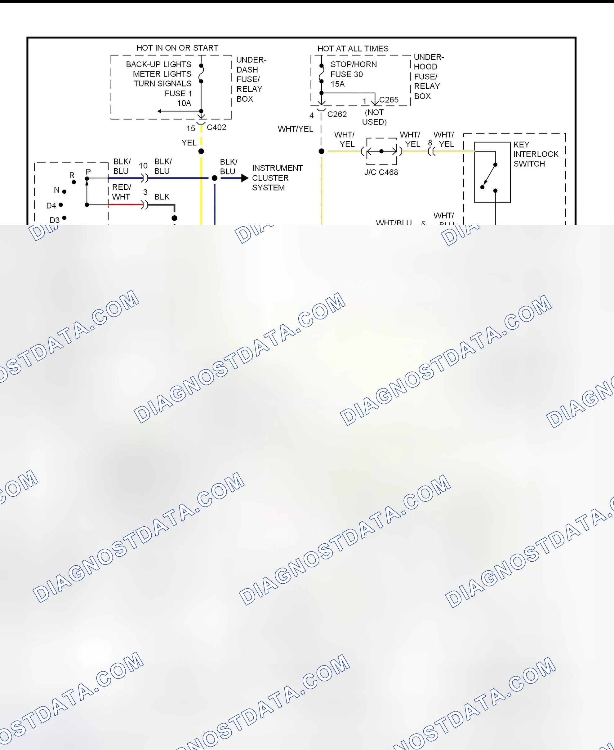 Scheme 131: Shift & Key Interlock System Wiring Schematic (1998 Honda Odyssey)