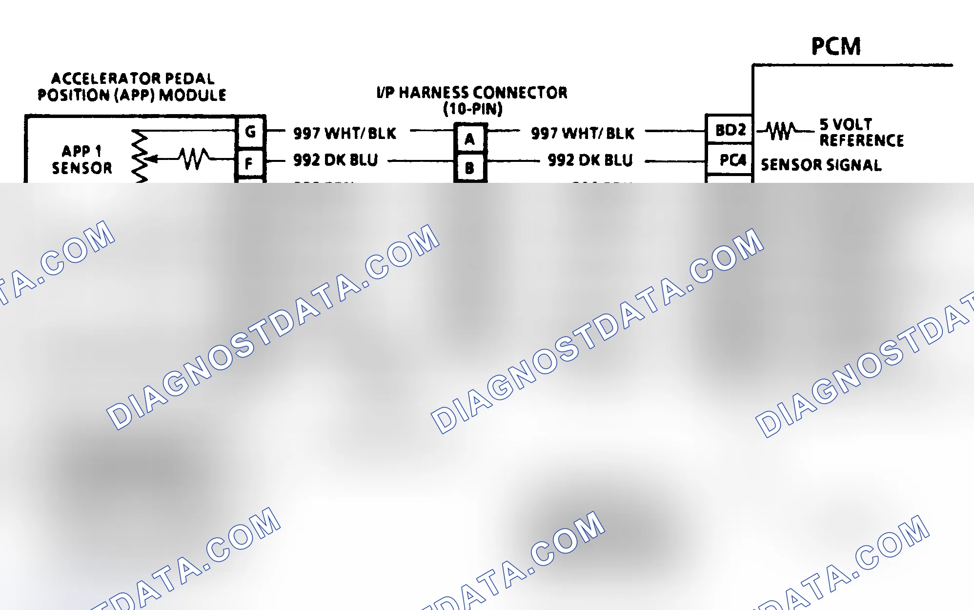Scheme 185: DTC 21 Schematic ("C" & "K" Series) Accelerator Pedal Position No. 1 Circuit High