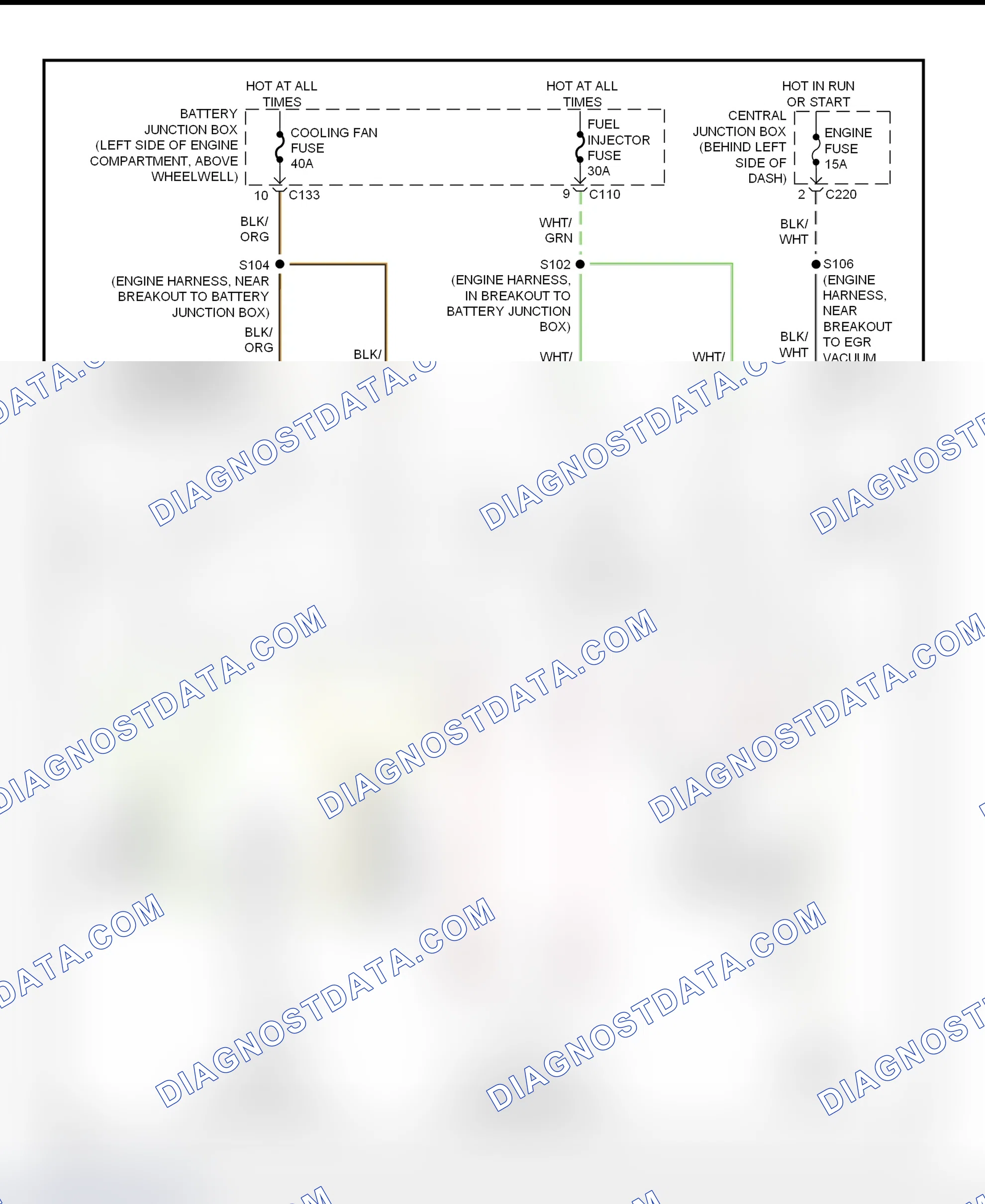 Scheme 35: Electric Cooling Fan Wiring Diagram (Escort & Escort ZX2)