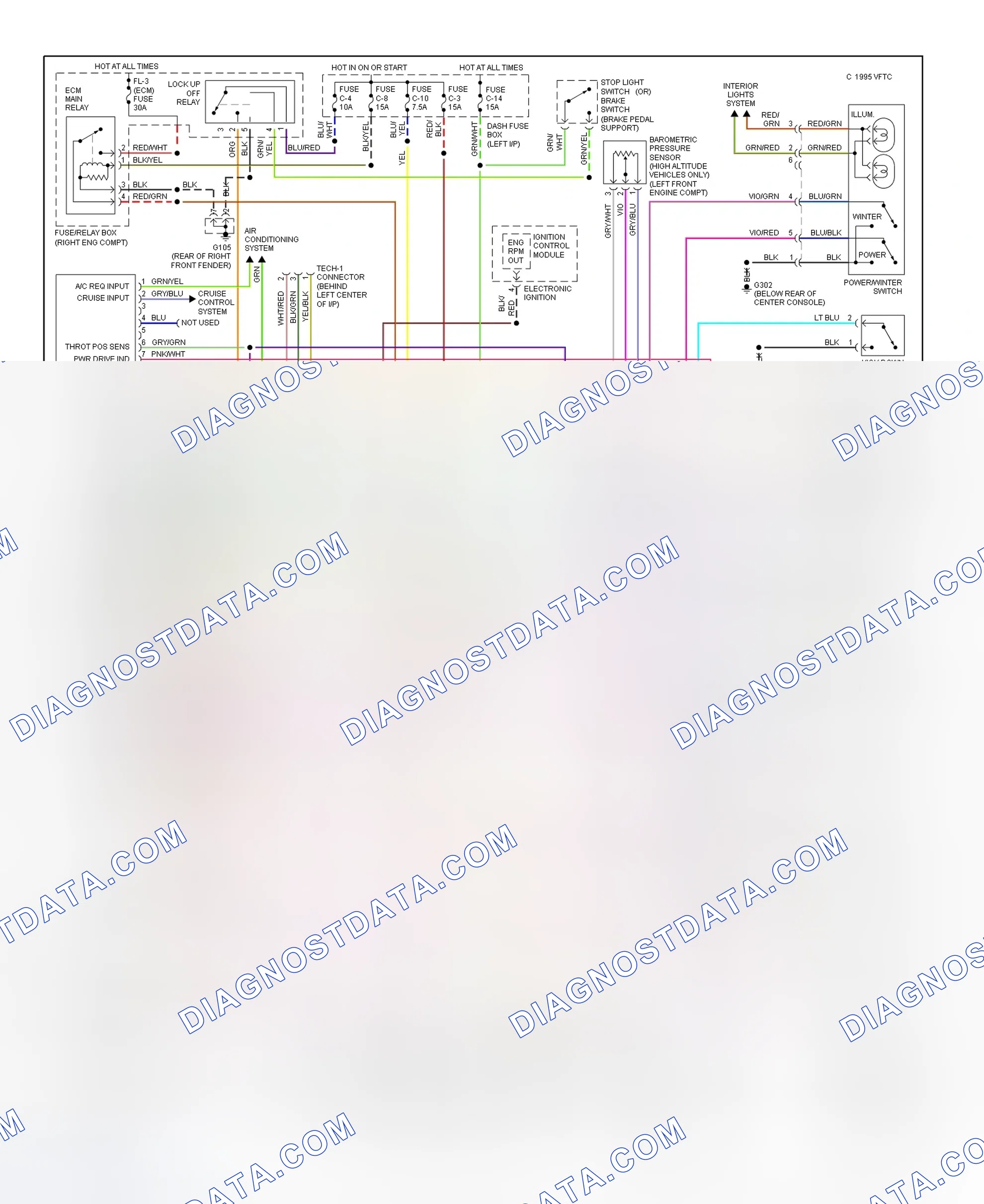 Scheme 39: Transmission Electronic Control System Wiring Diagram (1993 Trooper)