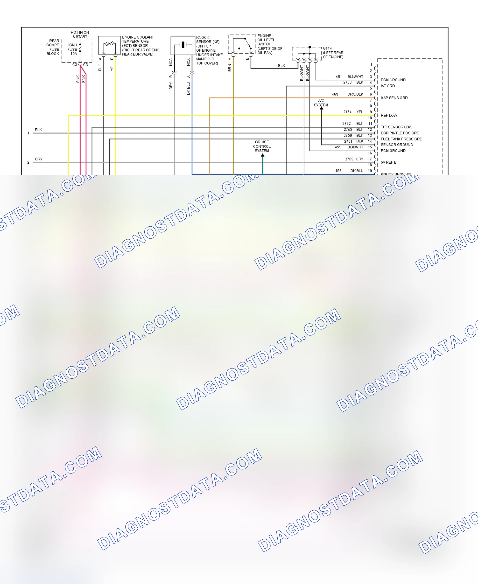 Scheme 78: PCM Wiring Diagram (DeVille & Seville - 4.6L - 5 Of 5)