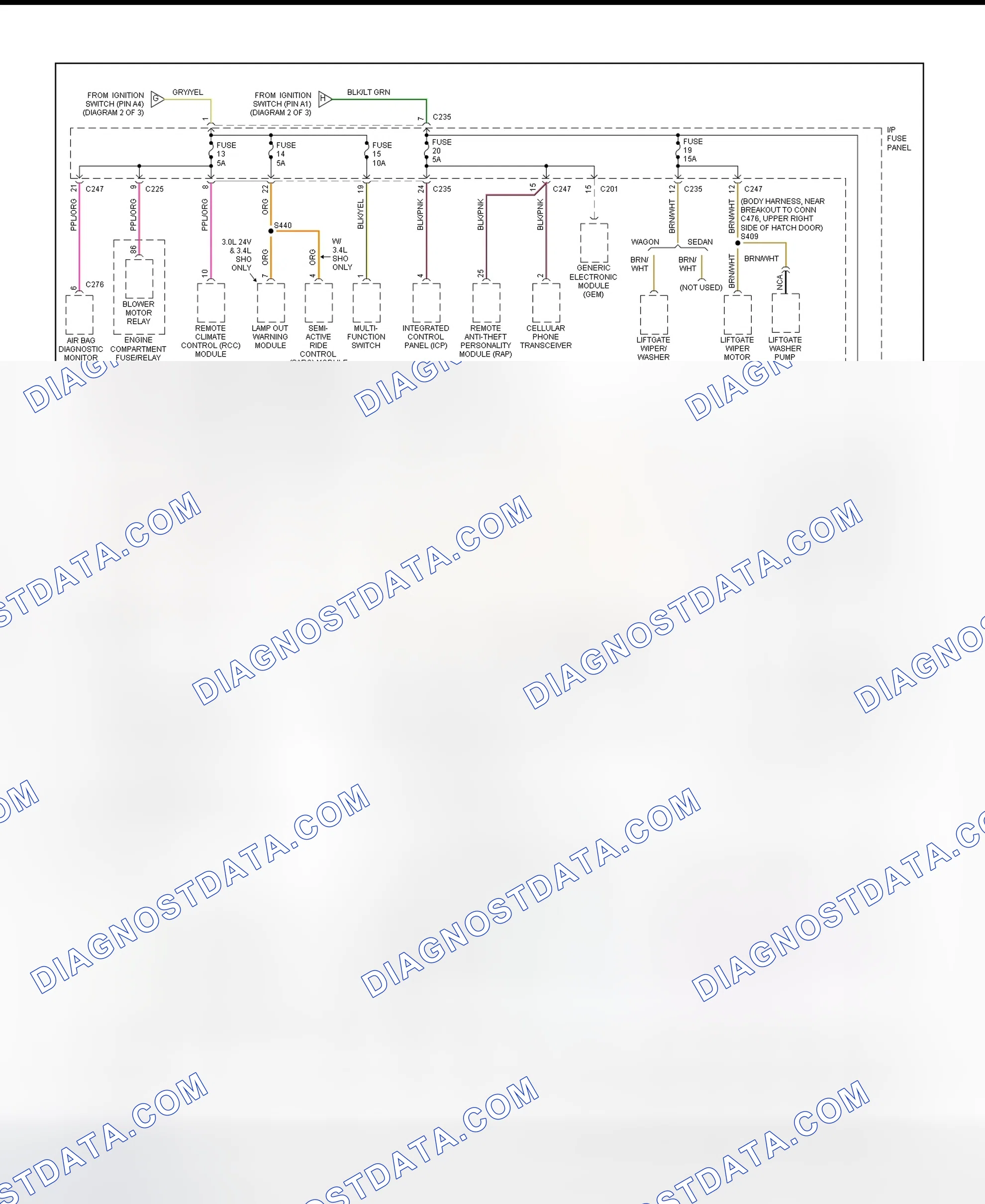 Scheme 13: Power Distribution Wiring Diagram (3 Of 3)