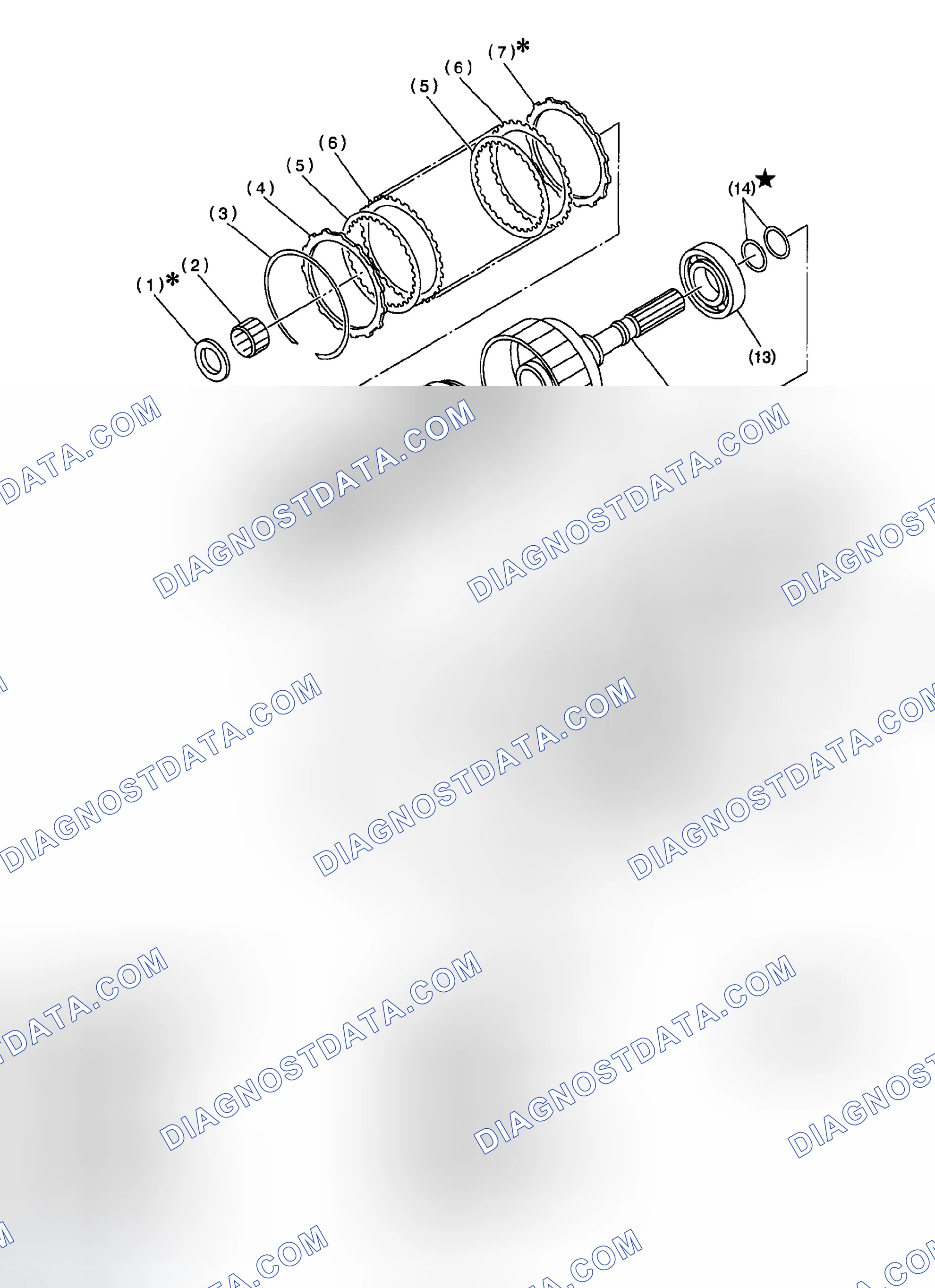 Scheme 1172: Exploded View Of Transfer & Extension Case - Without VTD