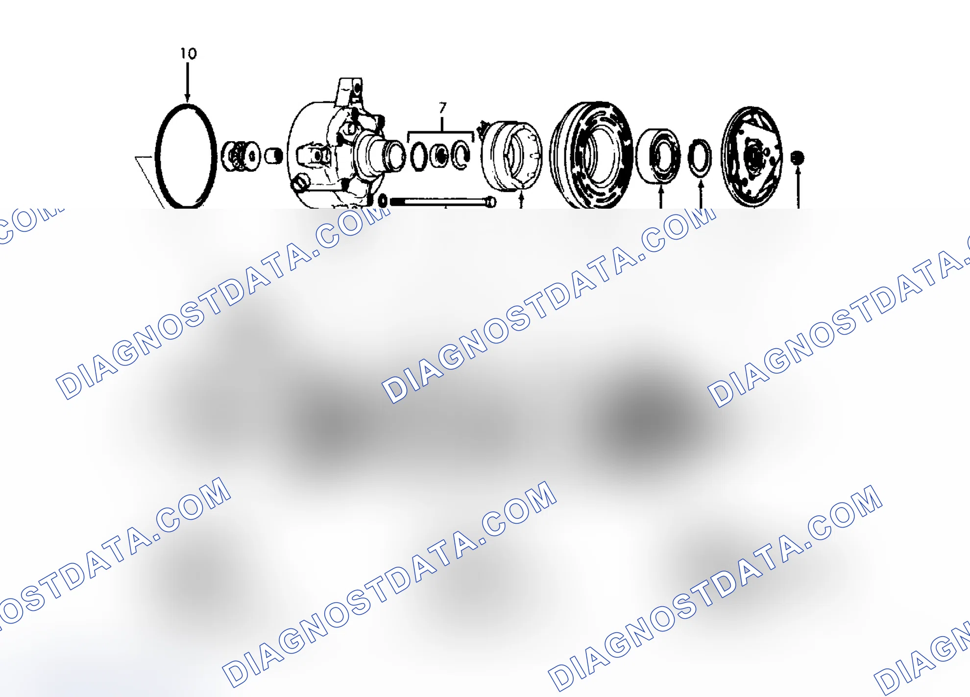 Scheme 7: Exploded View of Harrison V5 5-Cylinder Compressor
