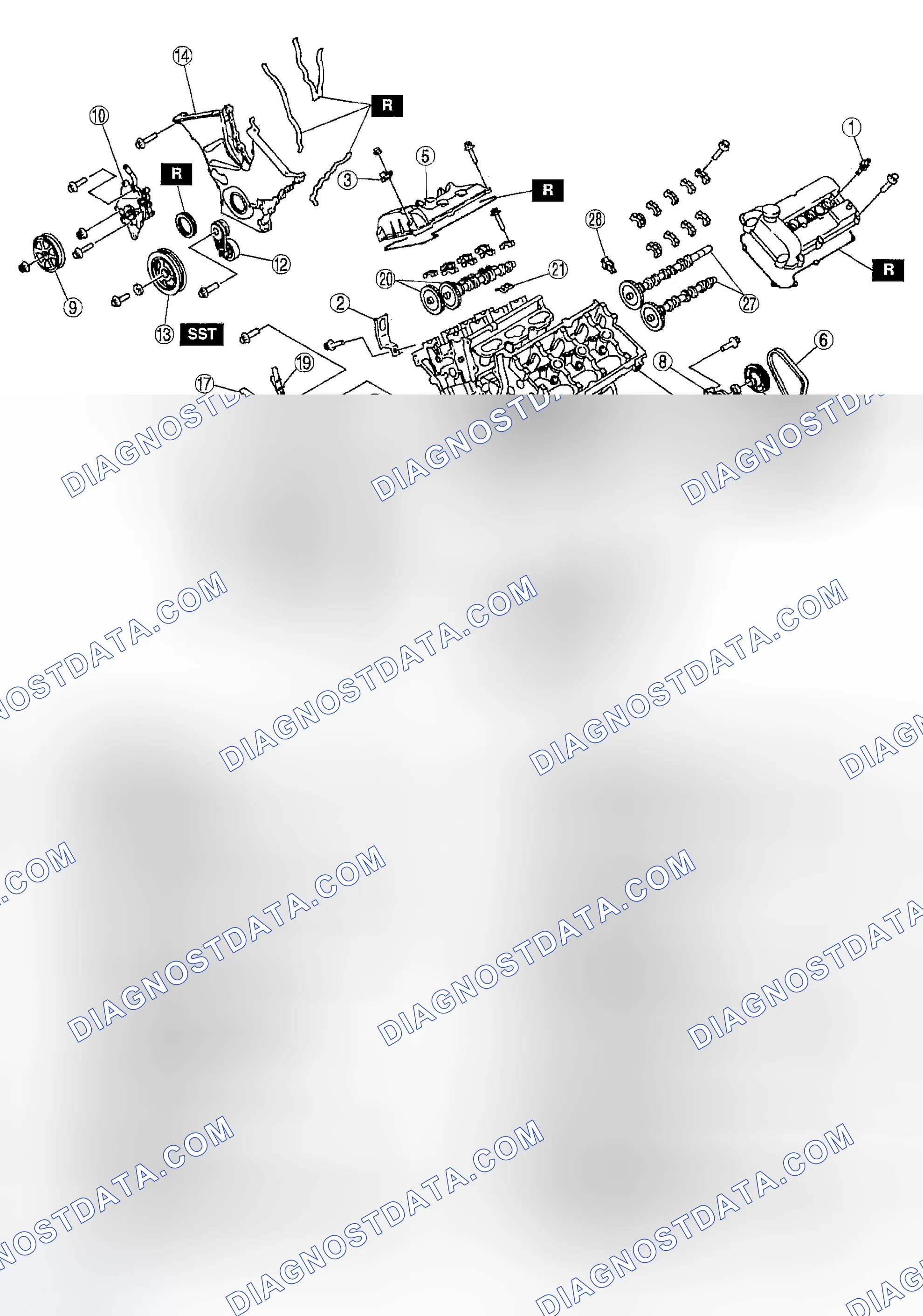 Scheme 116: TIMING CHAIN DISASSEMBLY