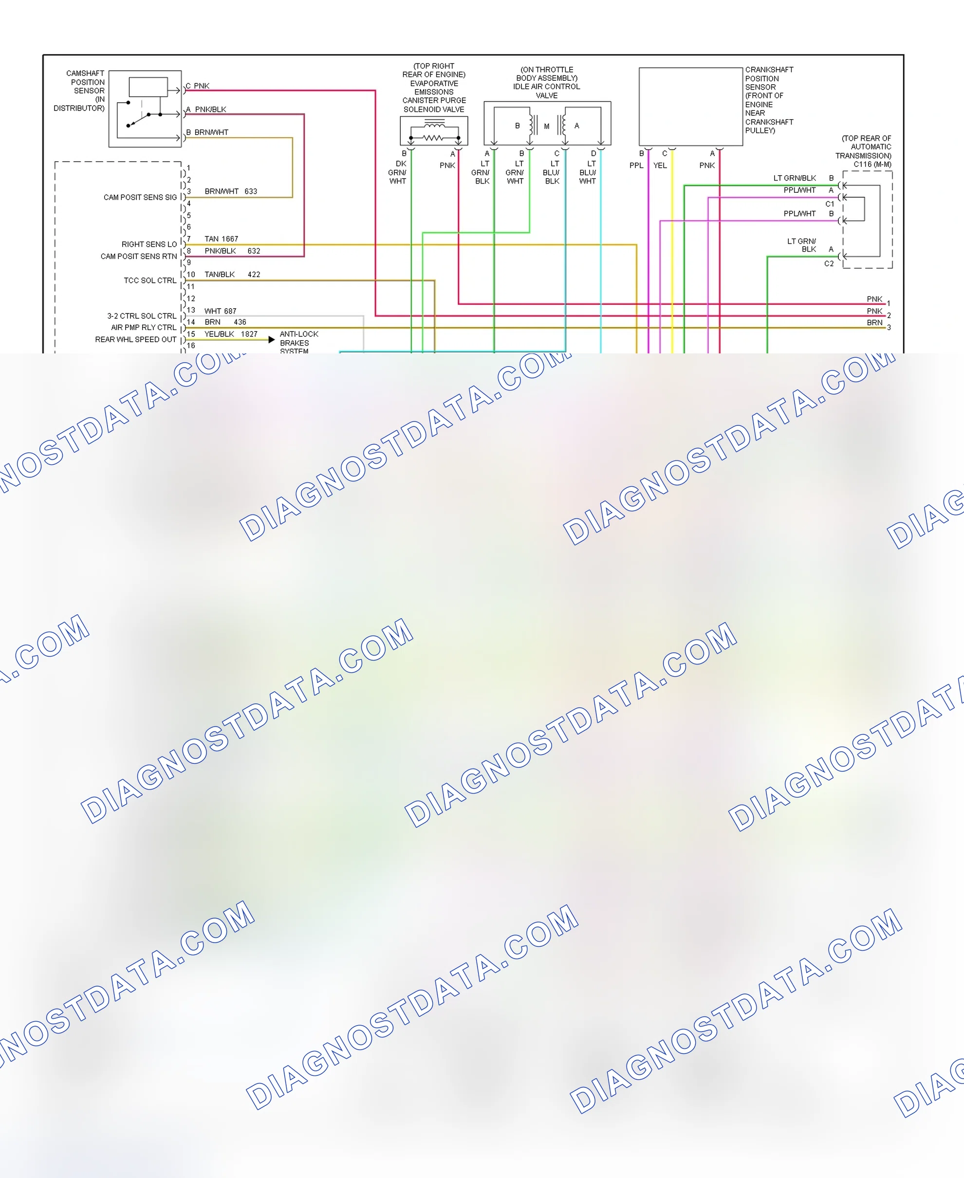 Scheme 17: PCM Wiring Diagram (Blazer, Bravada, Envoy, Jimmy, Sonoma & S10 Pickup - 4.3L - 1 Of 4)