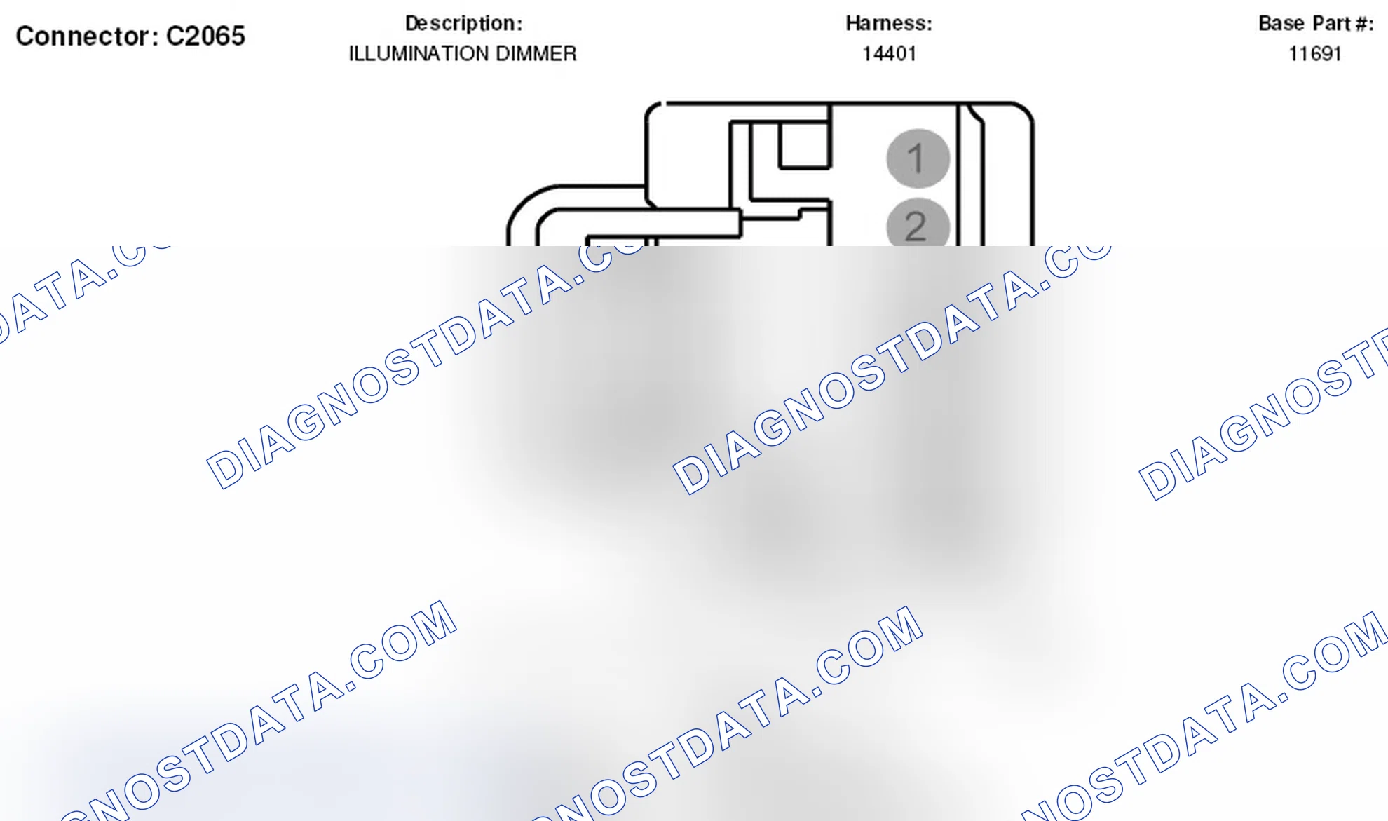 Scheme 228: Illumination Dimmer Connector End View (C2065)