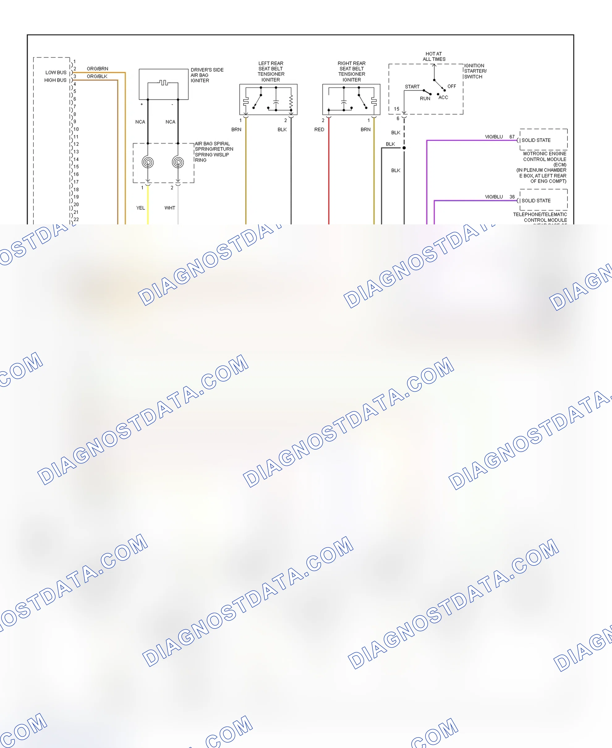 Scheme 24: Air Bag System Wiring Diagram (A4-1 Of 2)