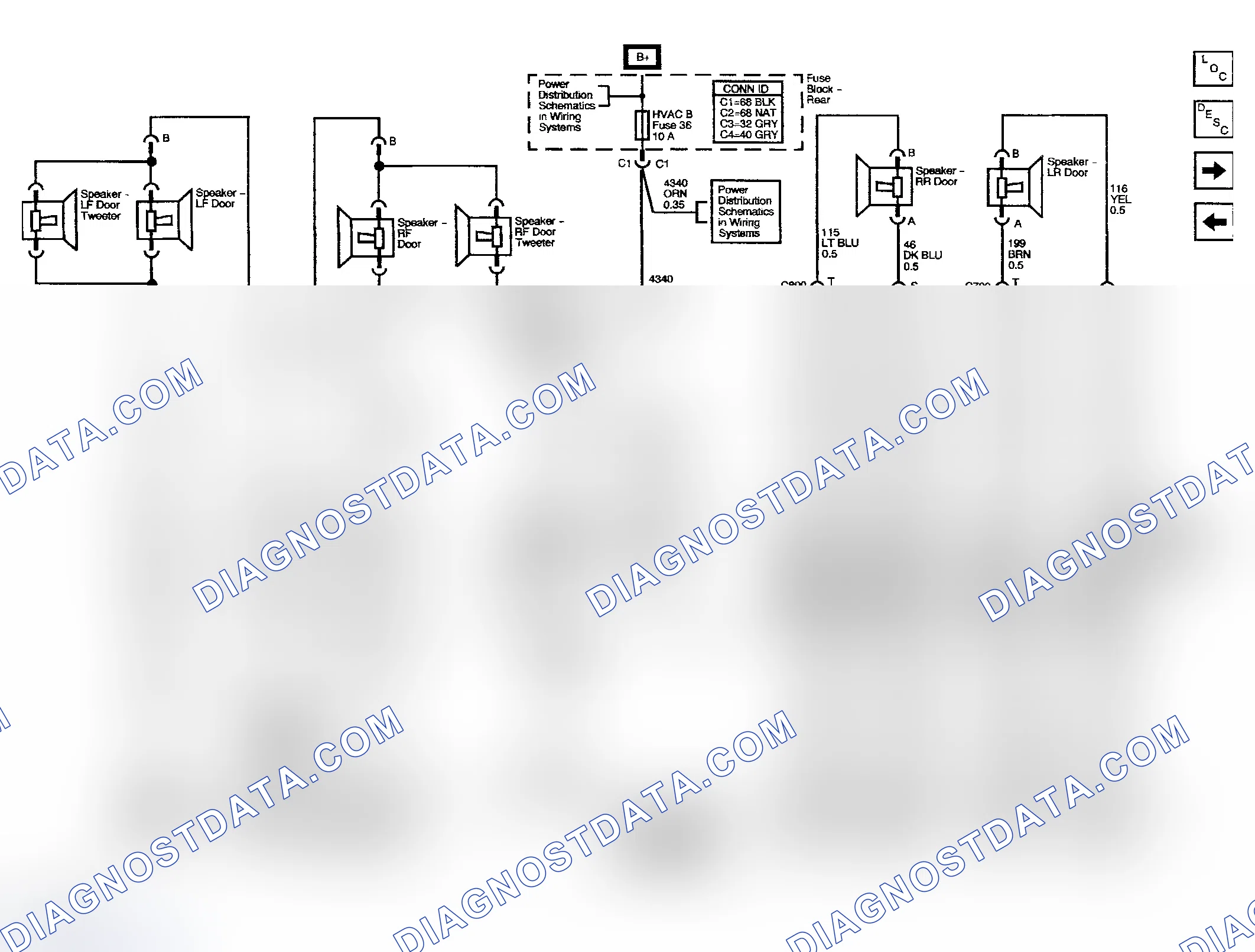 Scheme 4: Radio/Audio System Schematics (Base Radio - With Rear Seat Audio)