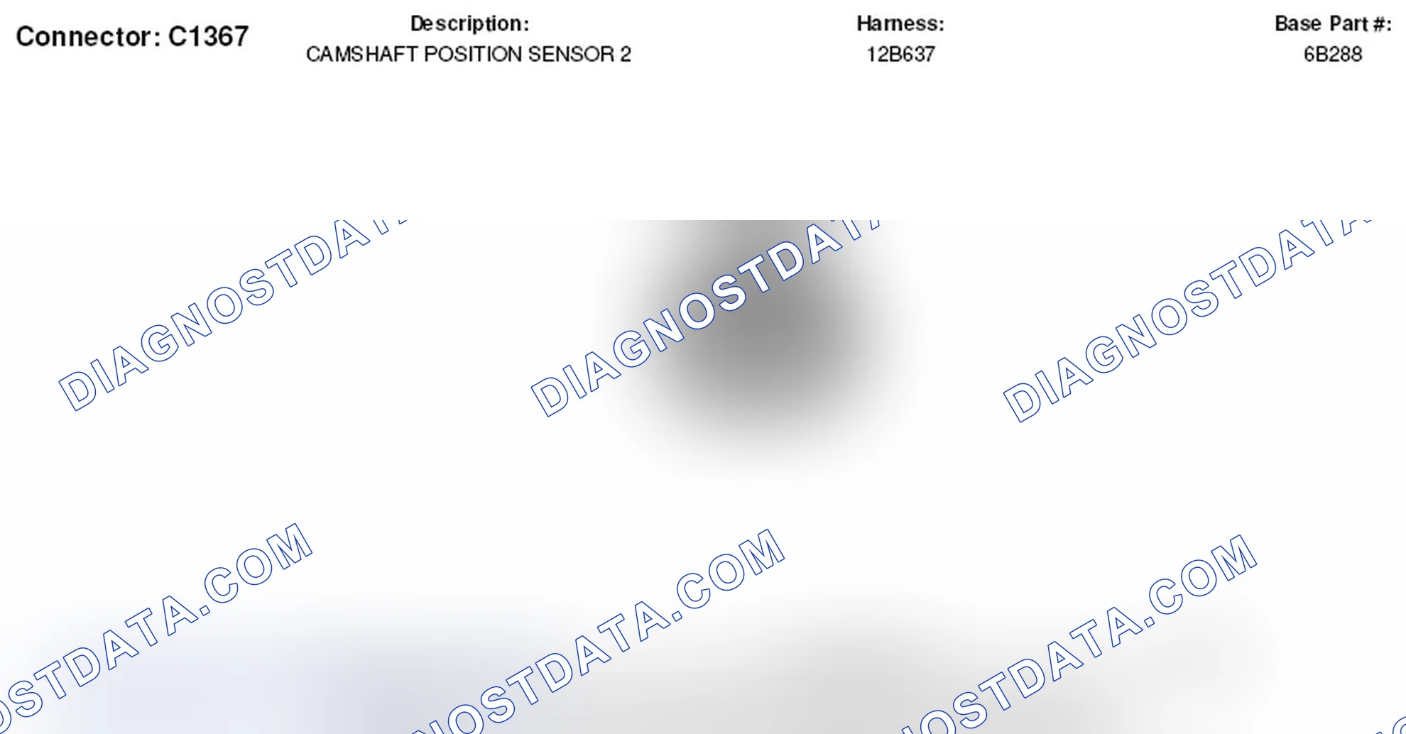Scheme 287: Camshaft Position Sensor 2 Connector End View (C1367)