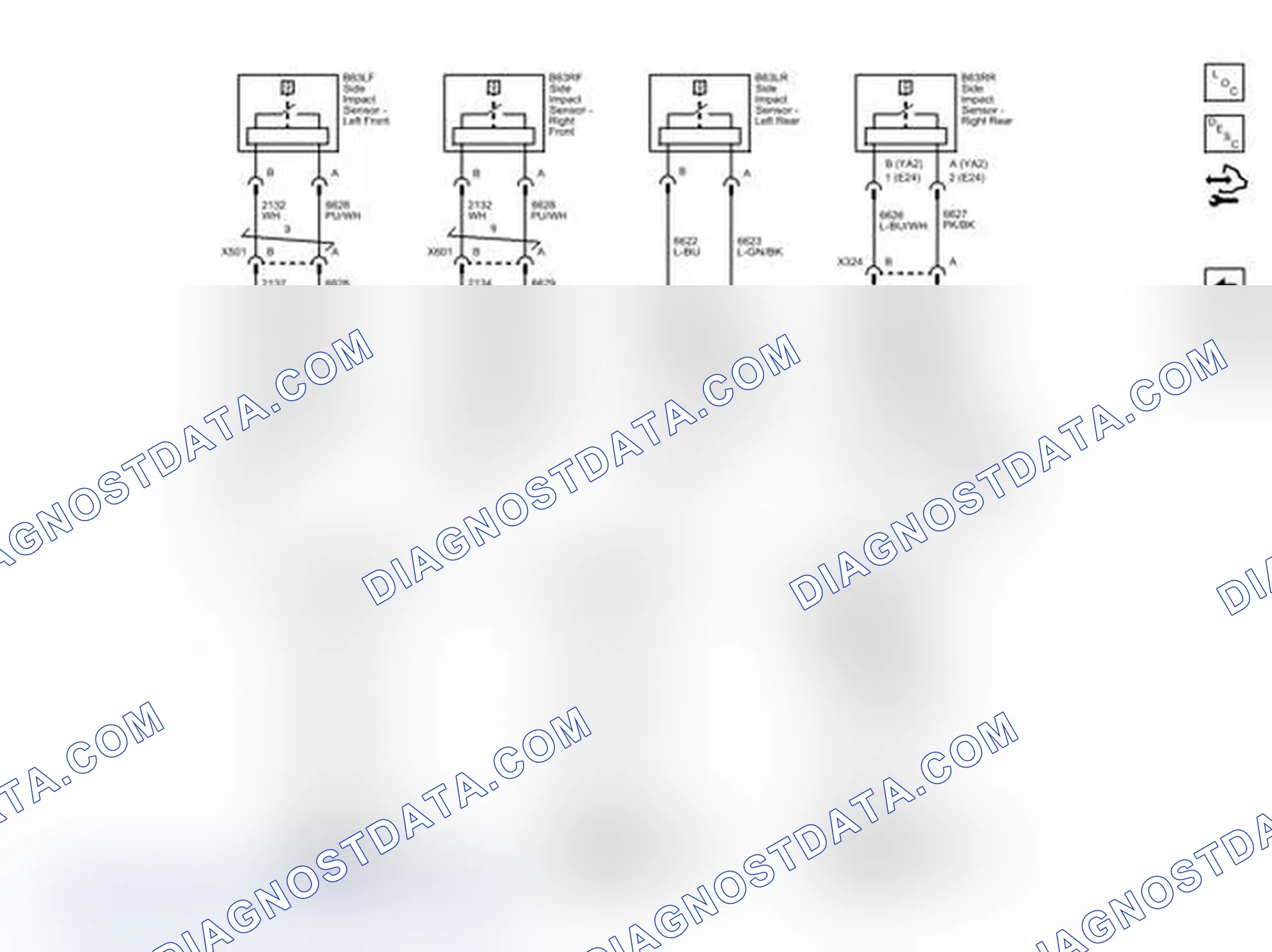 Scheme 5: Inflatable Restraint Side Impact Sensors and Modules (ASF) Wiring Schematics