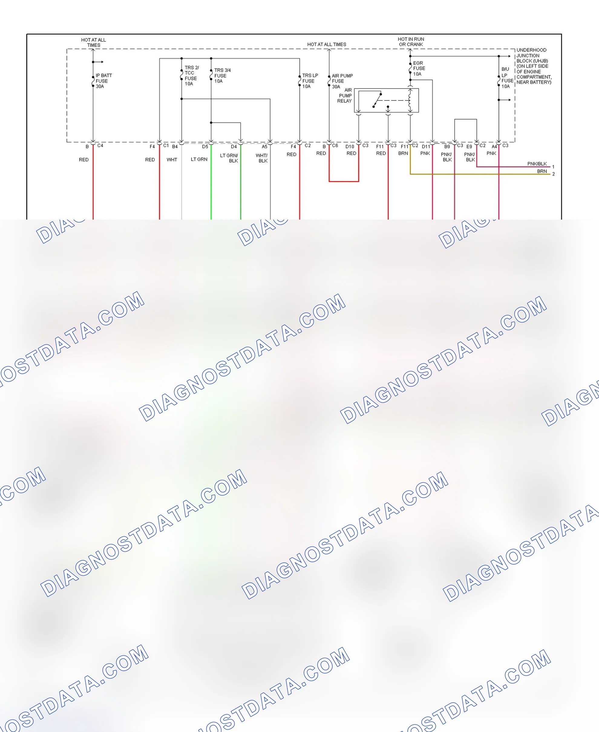 Scheme 170: PCM Wiring Diagram (Saturn - 1.9L - 3 Of 4)