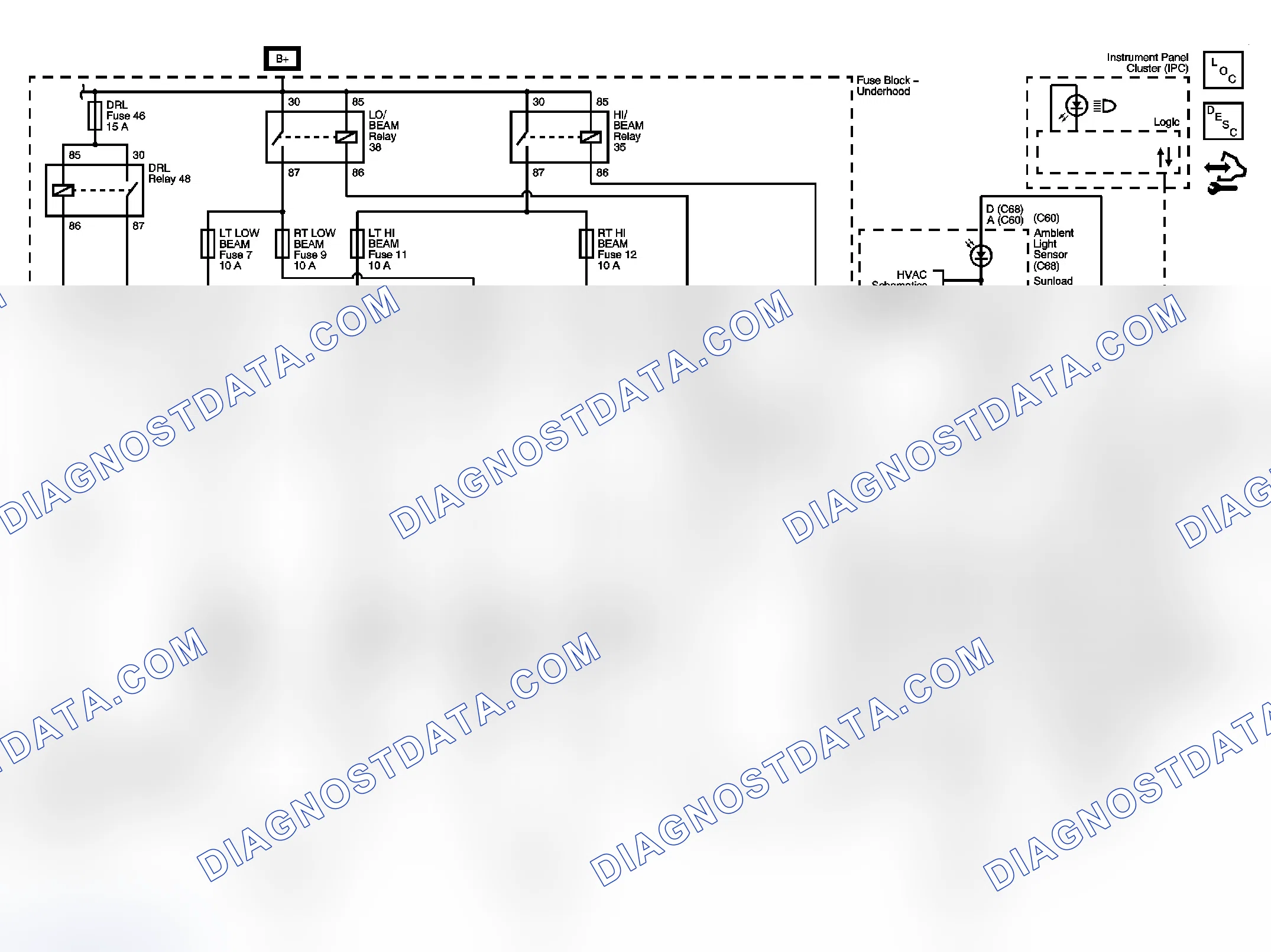 Scheme 1: Headlights/Daytime Running Lights (DRL) Schematics