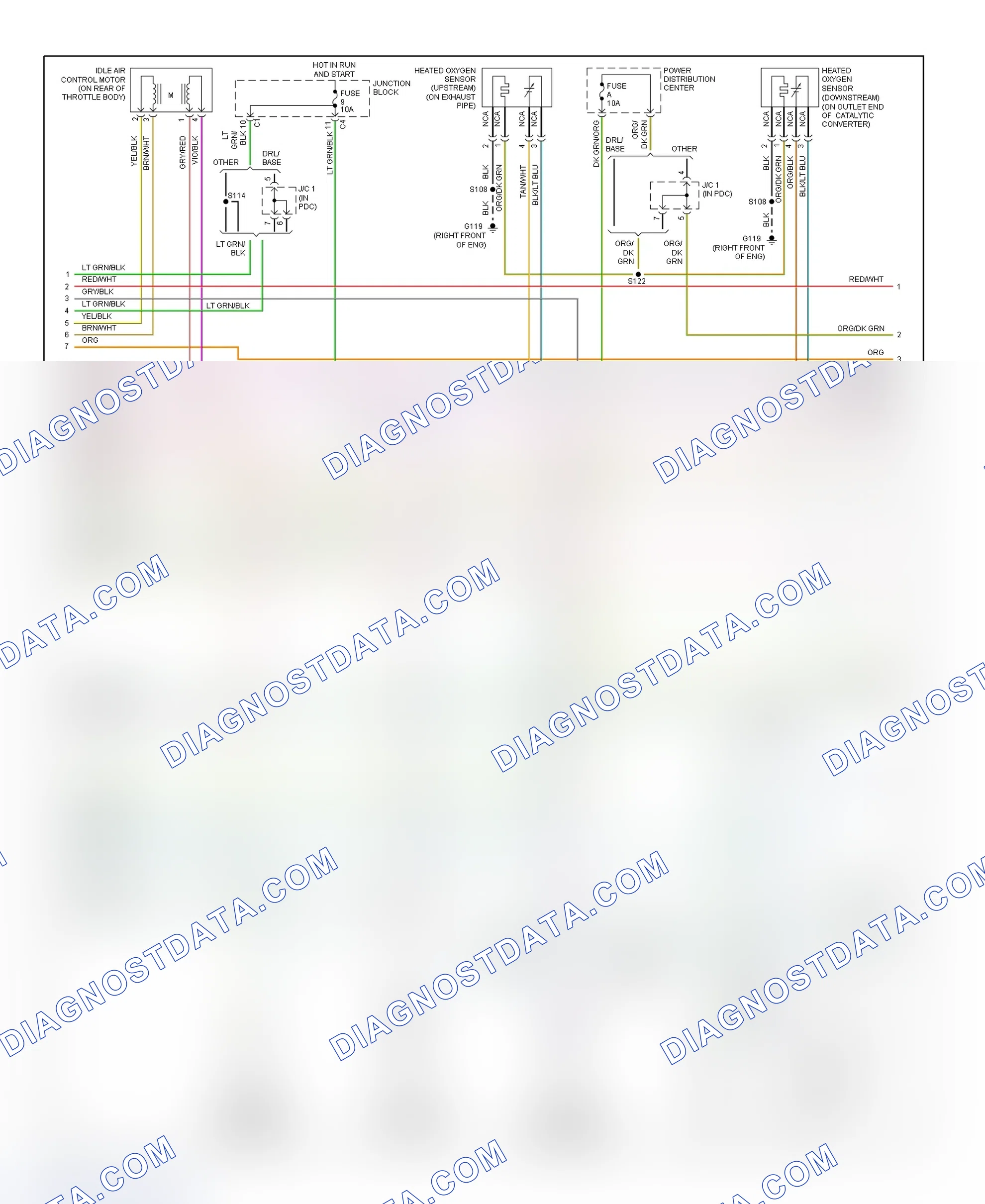 Scheme 38: PCM Wiring Diagram (Durango - 3.9L, 5.2L & 5.9L - 2 Of 3)