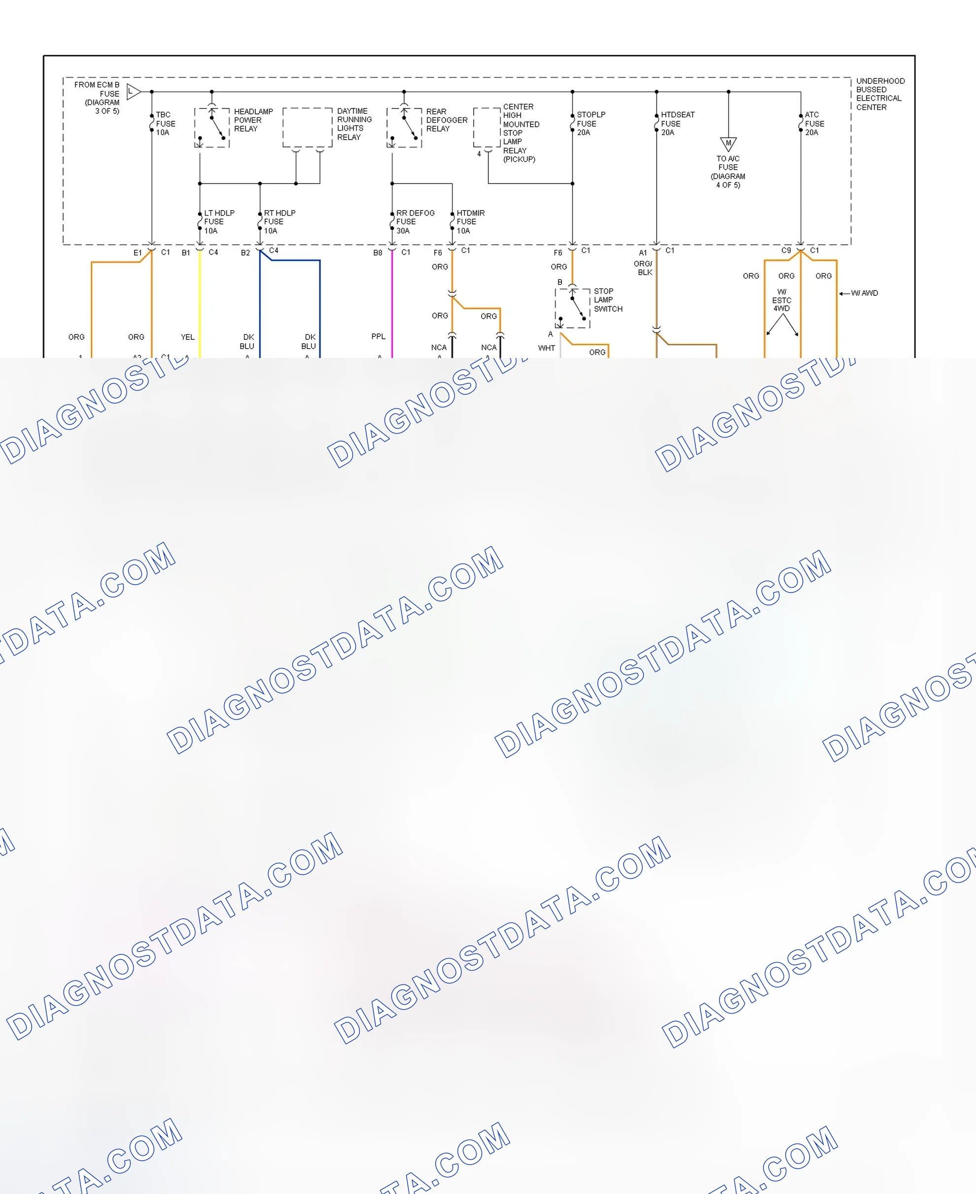 Scheme 5: Power Distribution Wiring Diagram (4 Of 5)