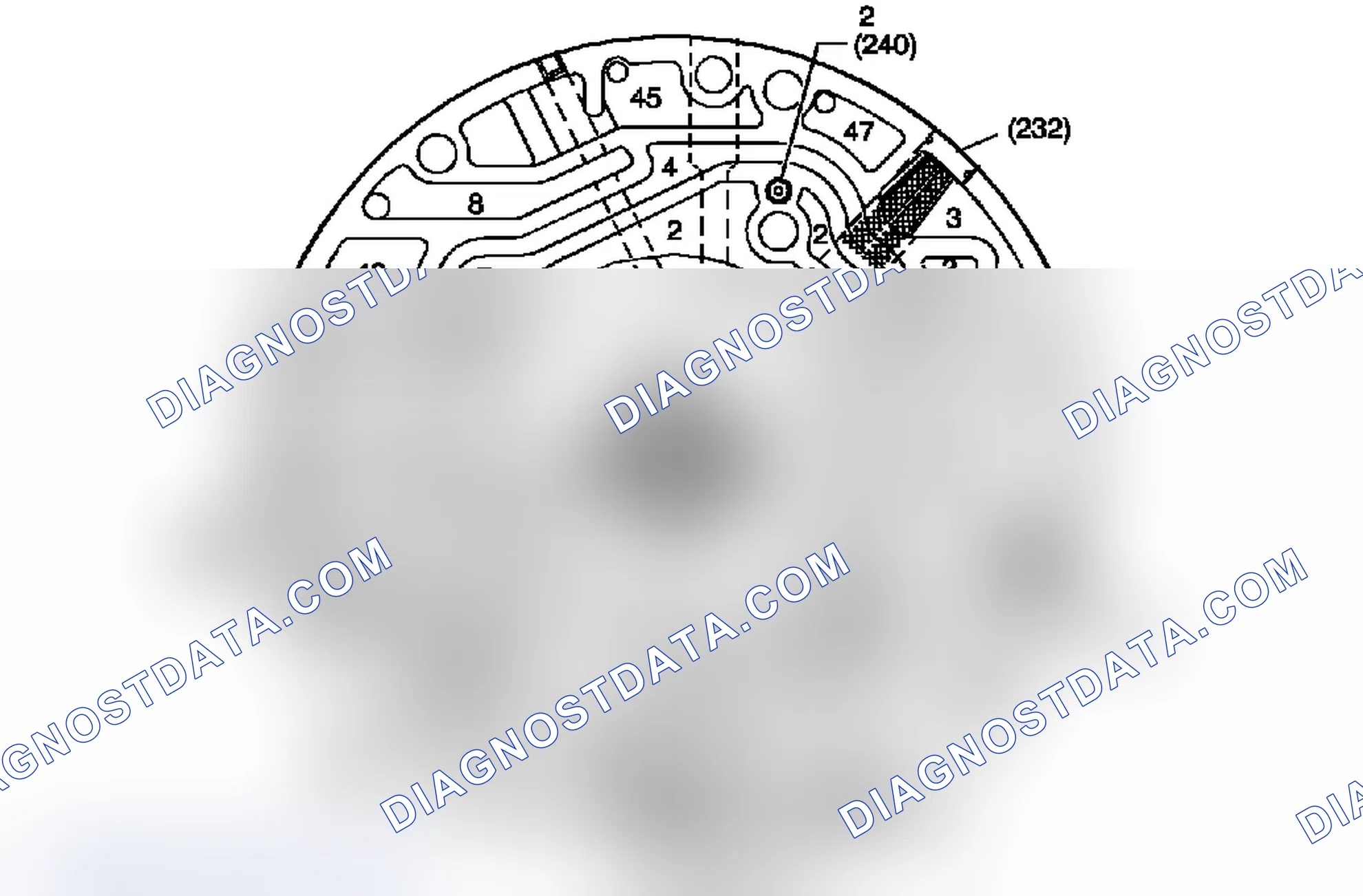 Scheme 25: Pump Cover Fluid Passages (Pump Body Side)