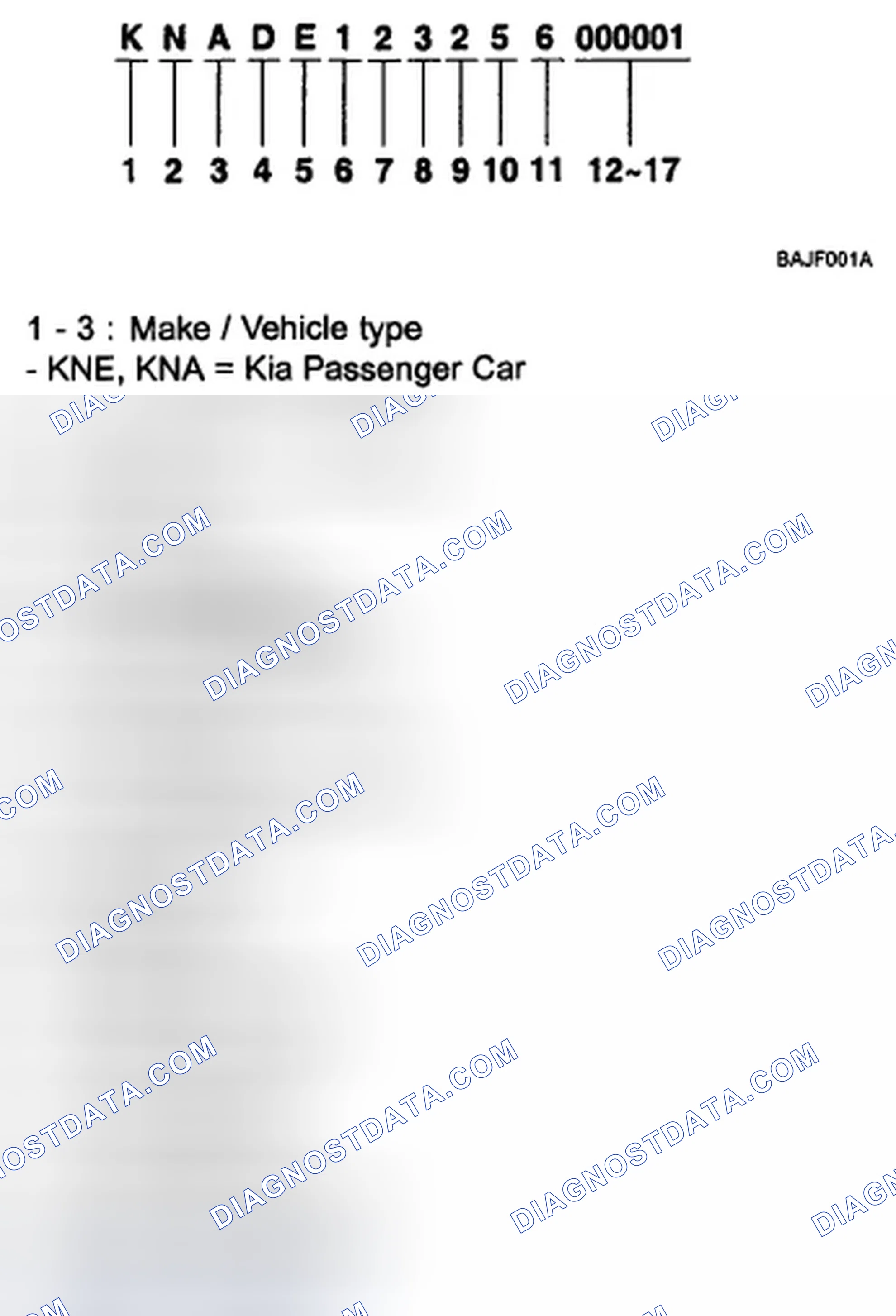 Scheme 6: VEHICLE IDENTIFICATION NUMBER