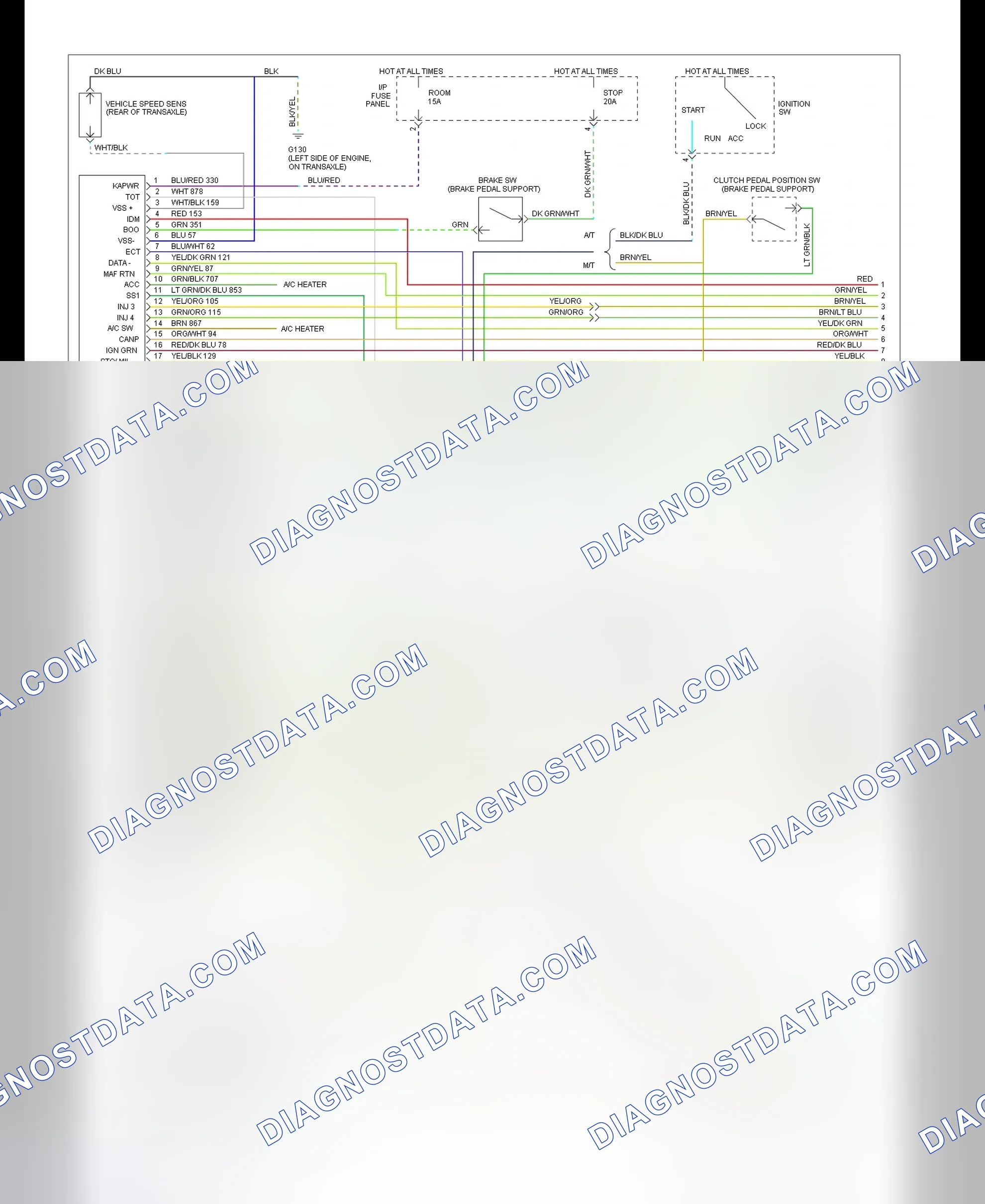 Scheme 206: EEC-IV Wiring Diagram (Escort & Tracer 1.9L - 1 Of 2)