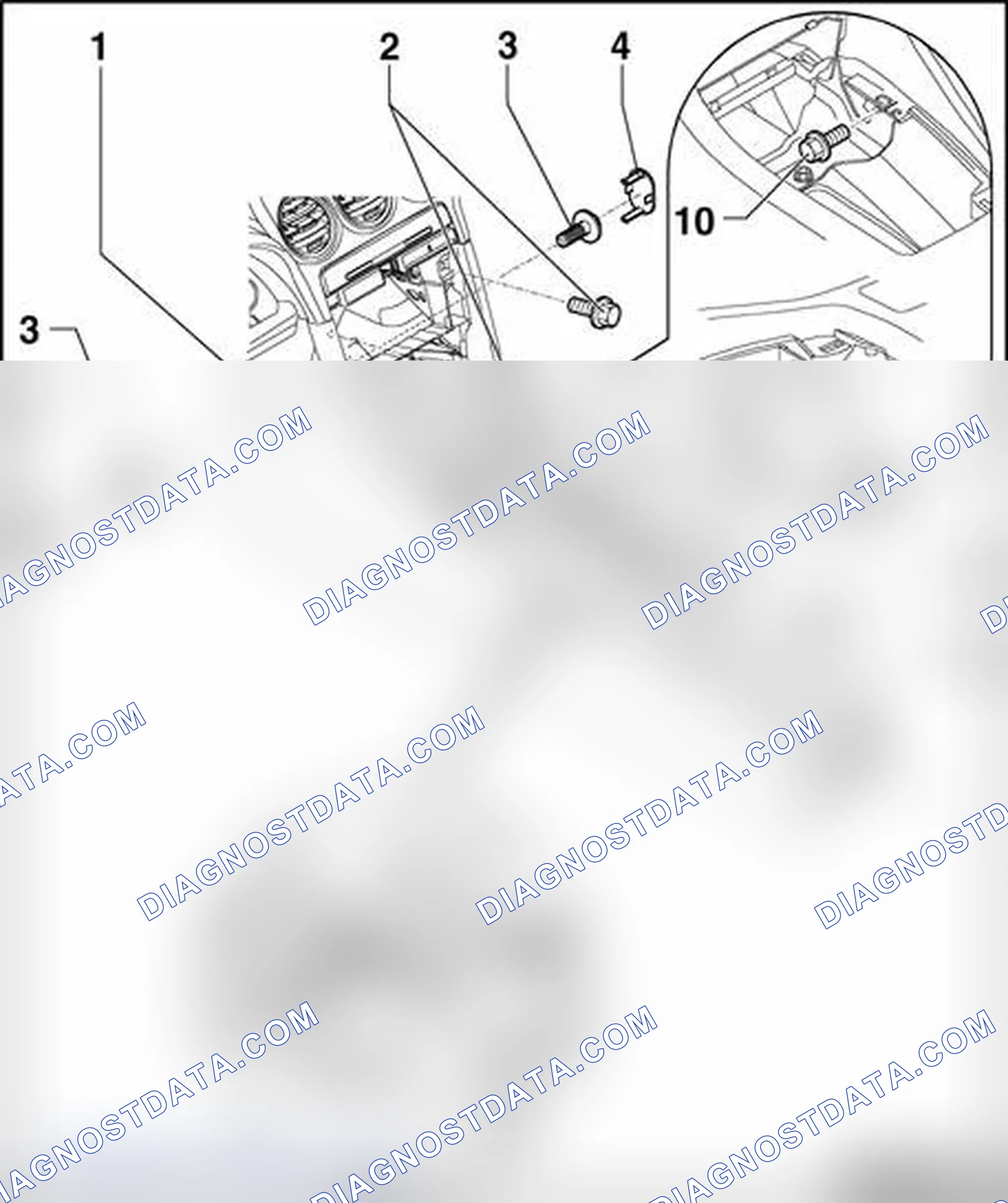 Scheme 15: Center console, assembly overview