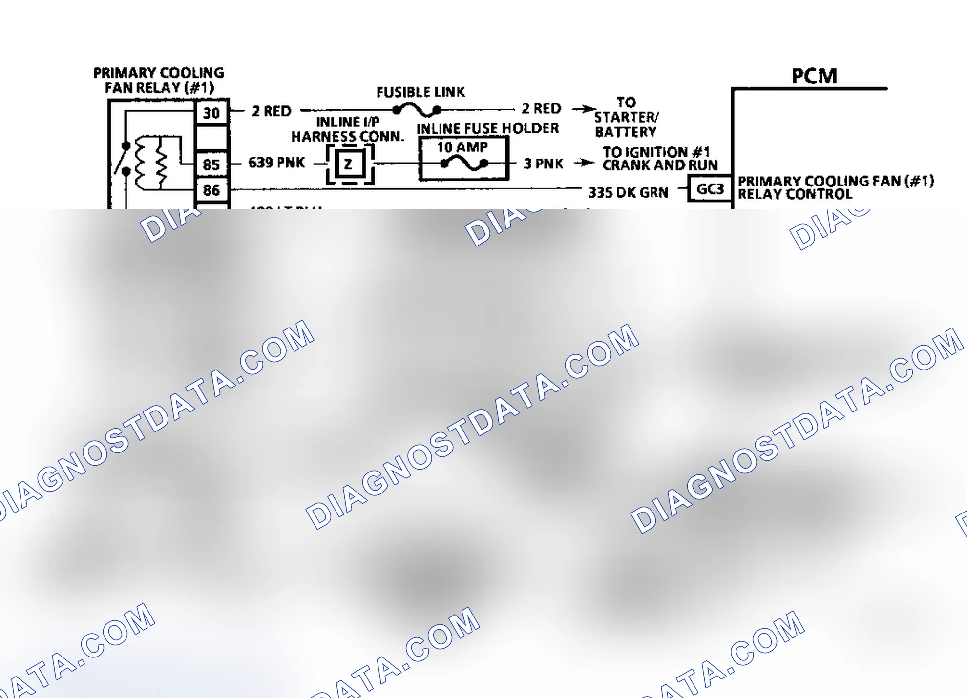Scheme 119: Chart C-12 Schematic (3.1L) Cooling Fan Circuit Diagnosis