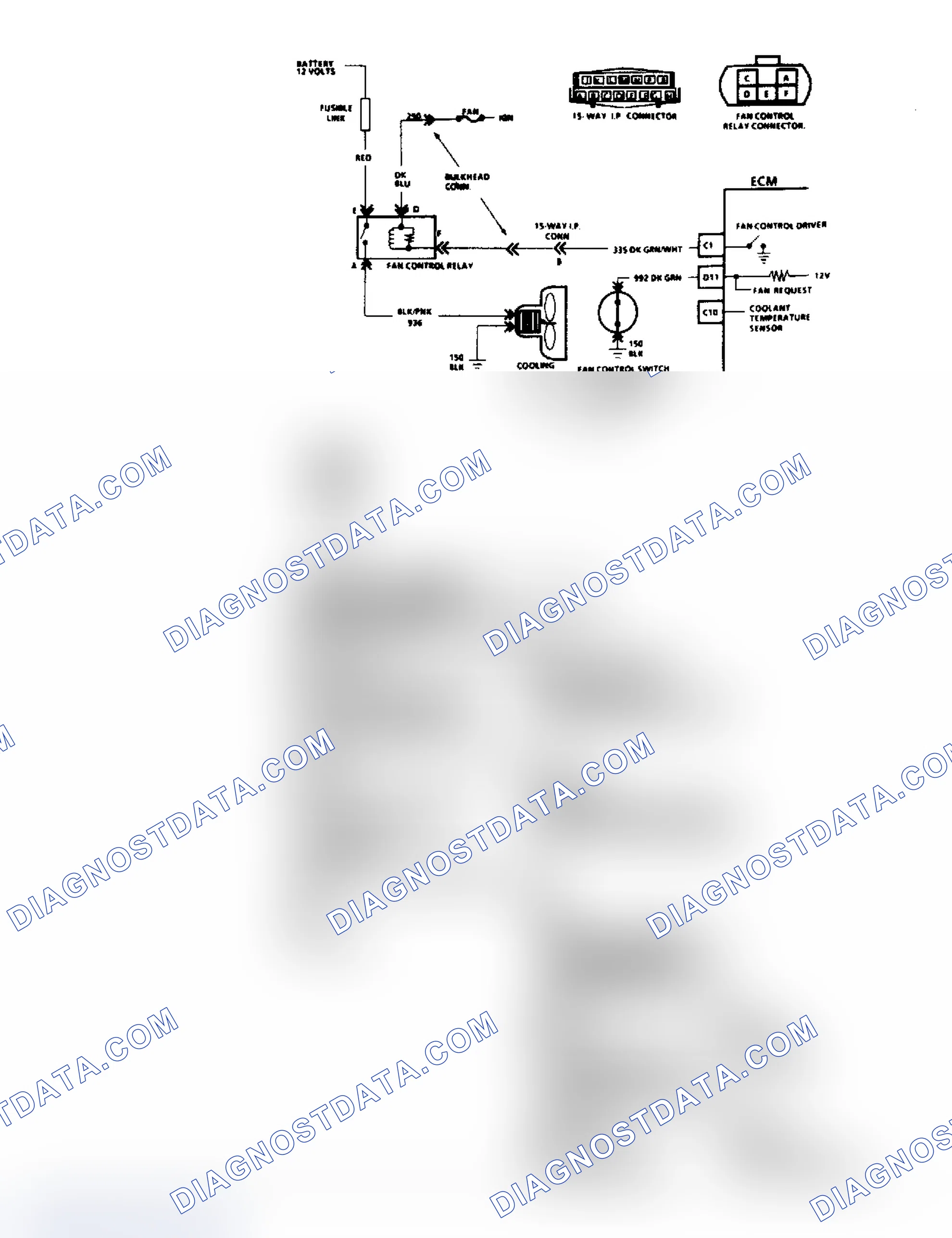 Scheme 291: Flow Chart, (2 of 2) - Cooling Fan Circuit ("F" Body)