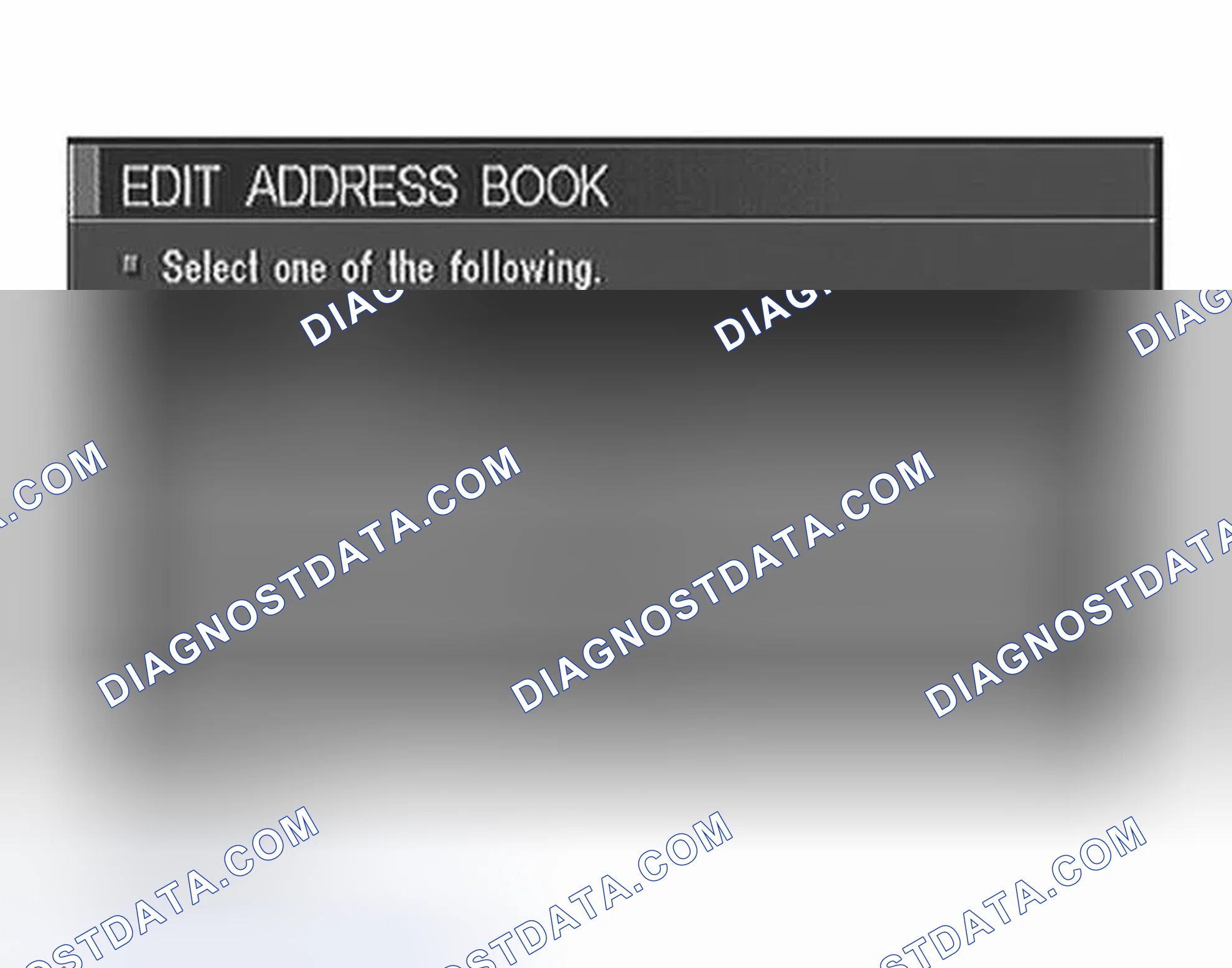 Scheme 244: "EDIT ADDRESS BOOK" MODE