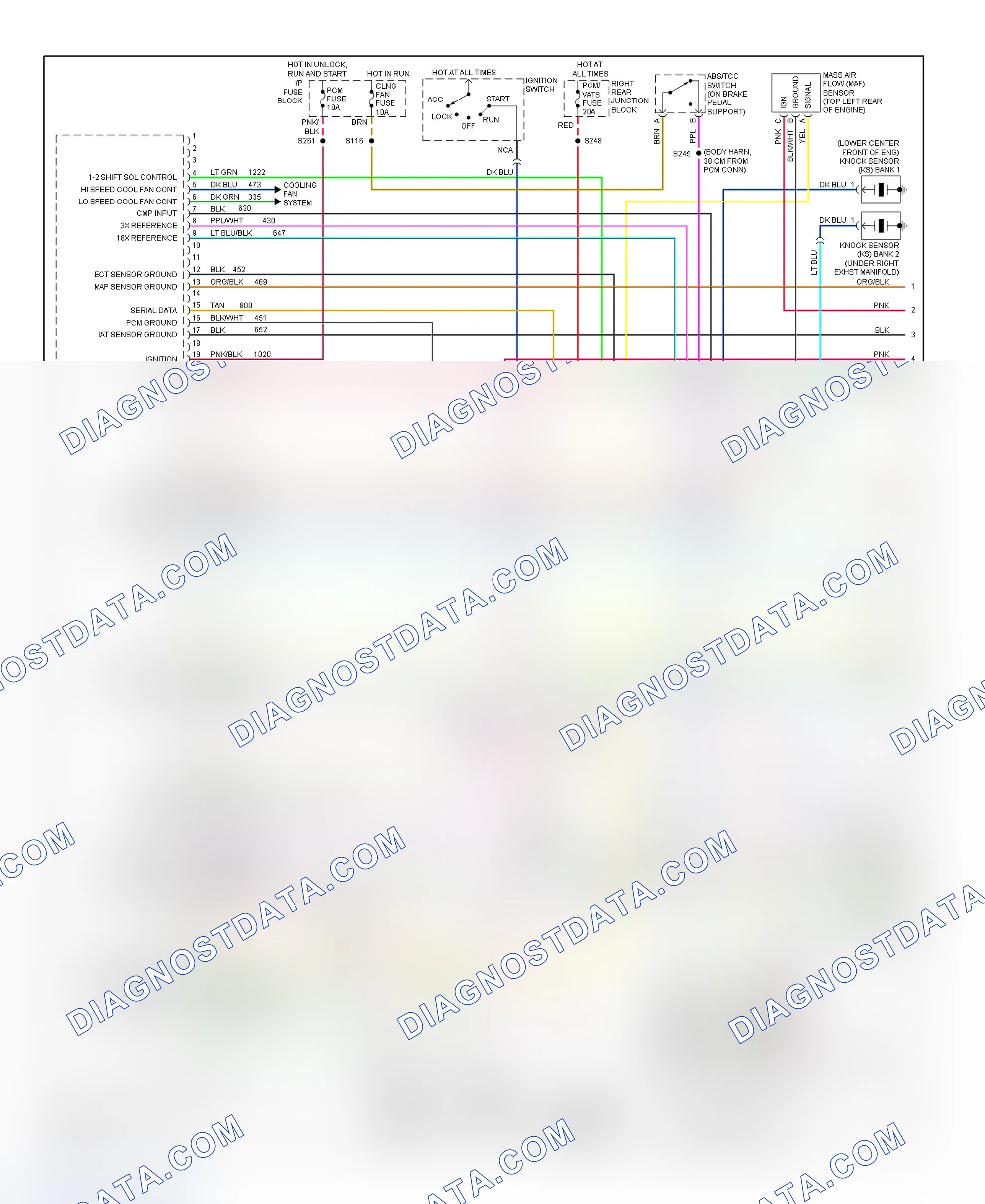 Scheme 164: PCM Wiring Diagram (Riviera - 3.8L - 1 Of 4)