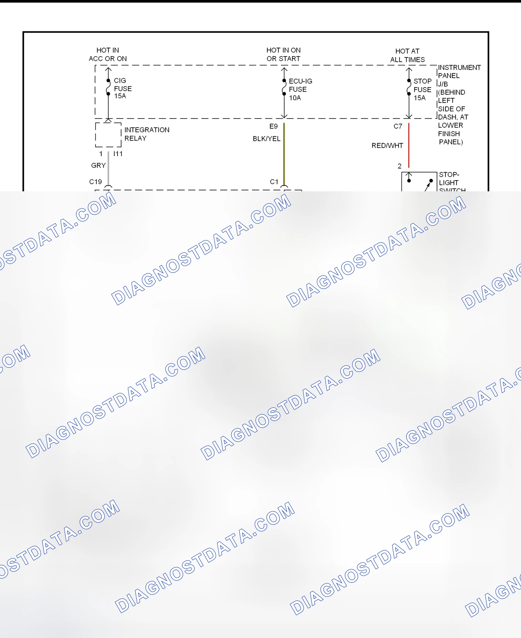 Scheme 322: Shift Interlock System Wiring Diagram (2002 - Toyota Corolla)