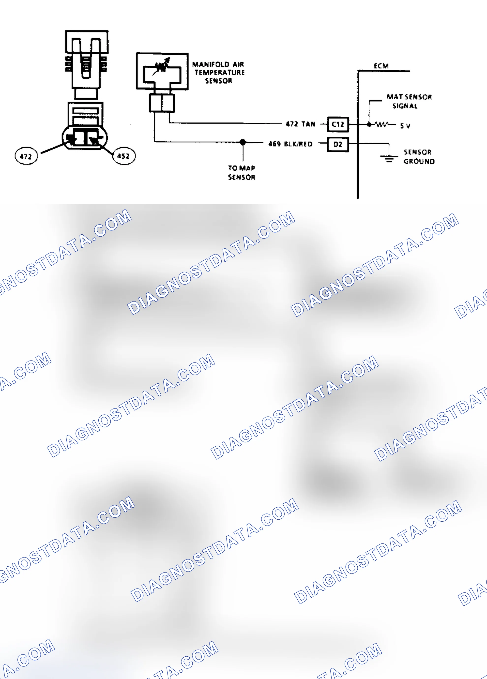 Scheme 55: Code 23, MAT Sensor Voltage High (2.5L) Flow Chart & Schematic