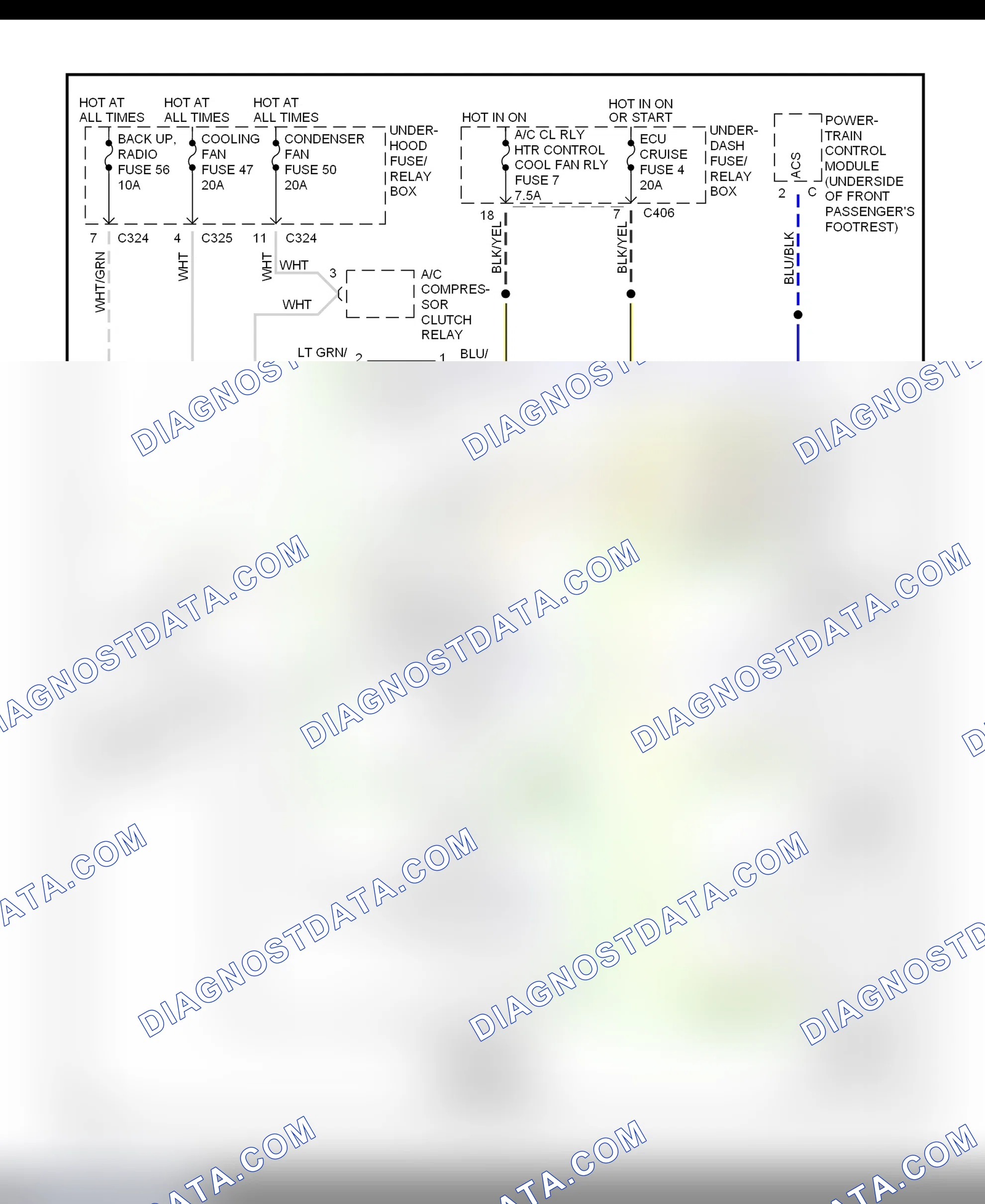 Scheme 15: Electric Cooling Fan System Wiring Diagram (1997-98 3.2TL)
