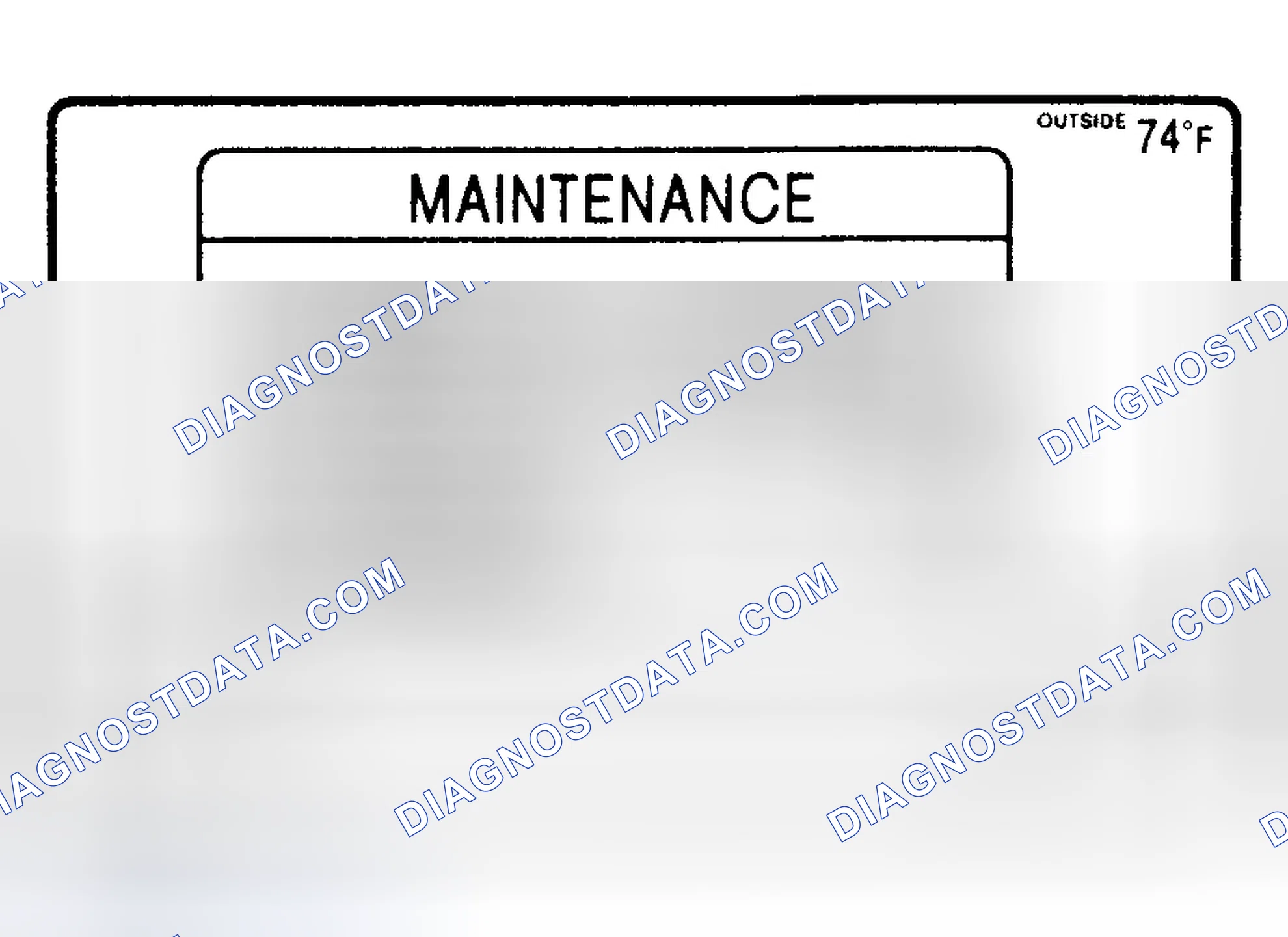 Scheme 2: MAINTENANCE INTERVAL RESET - PROCEDURE 1
