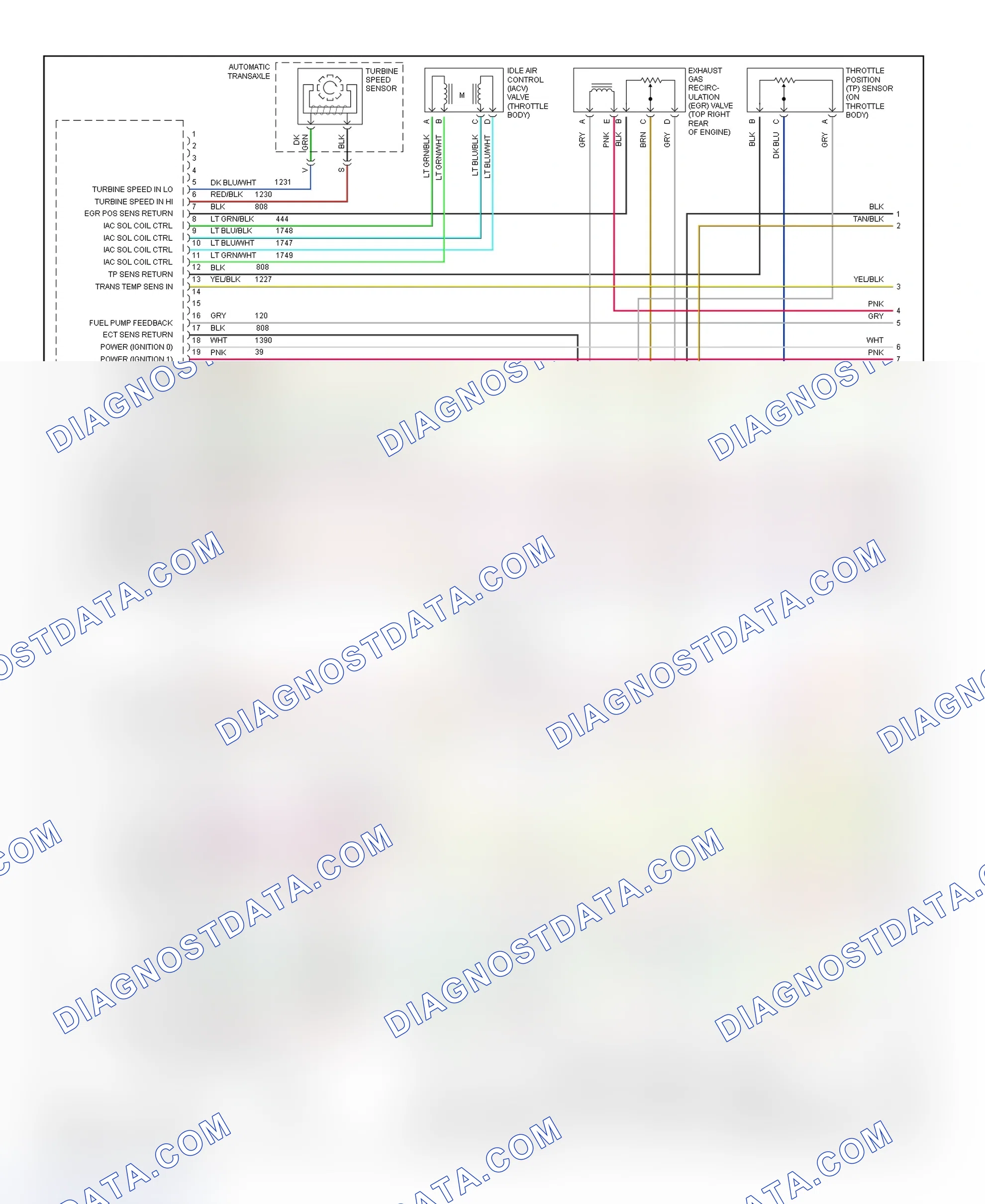 Scheme 172: PCM Wiring Diagram (Seville - 4.6L - 1 Of 4)