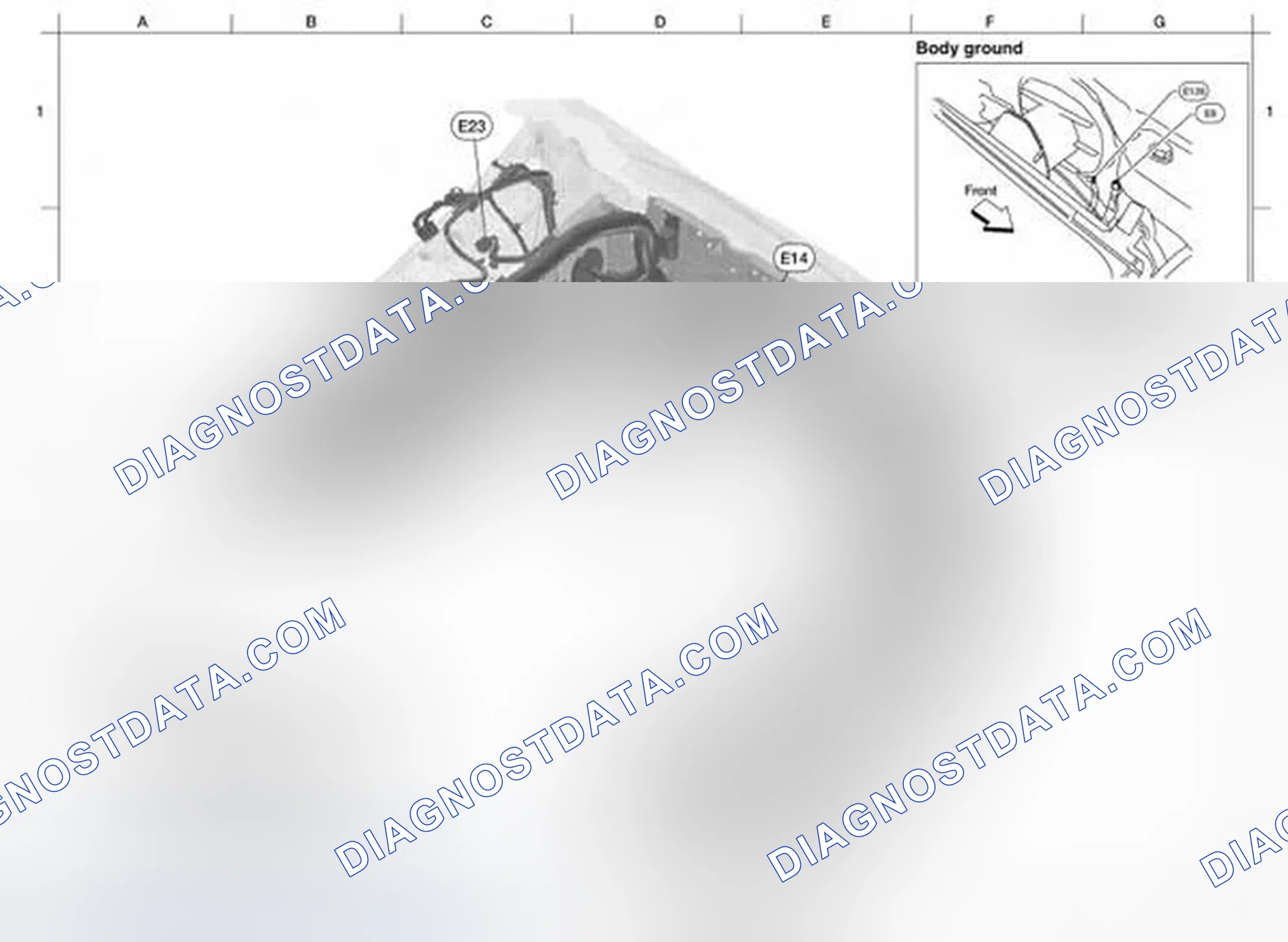 Scheme 49: Identifying Engine Room Harness (LH View) - Engine Compartment