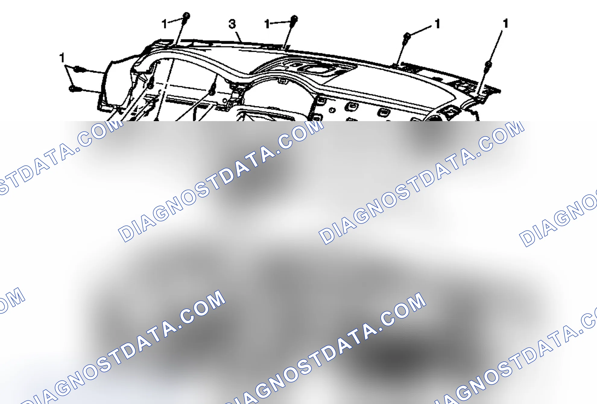 Scheme 147: Instrument Panel Trim Pad Replacement (Traverse)