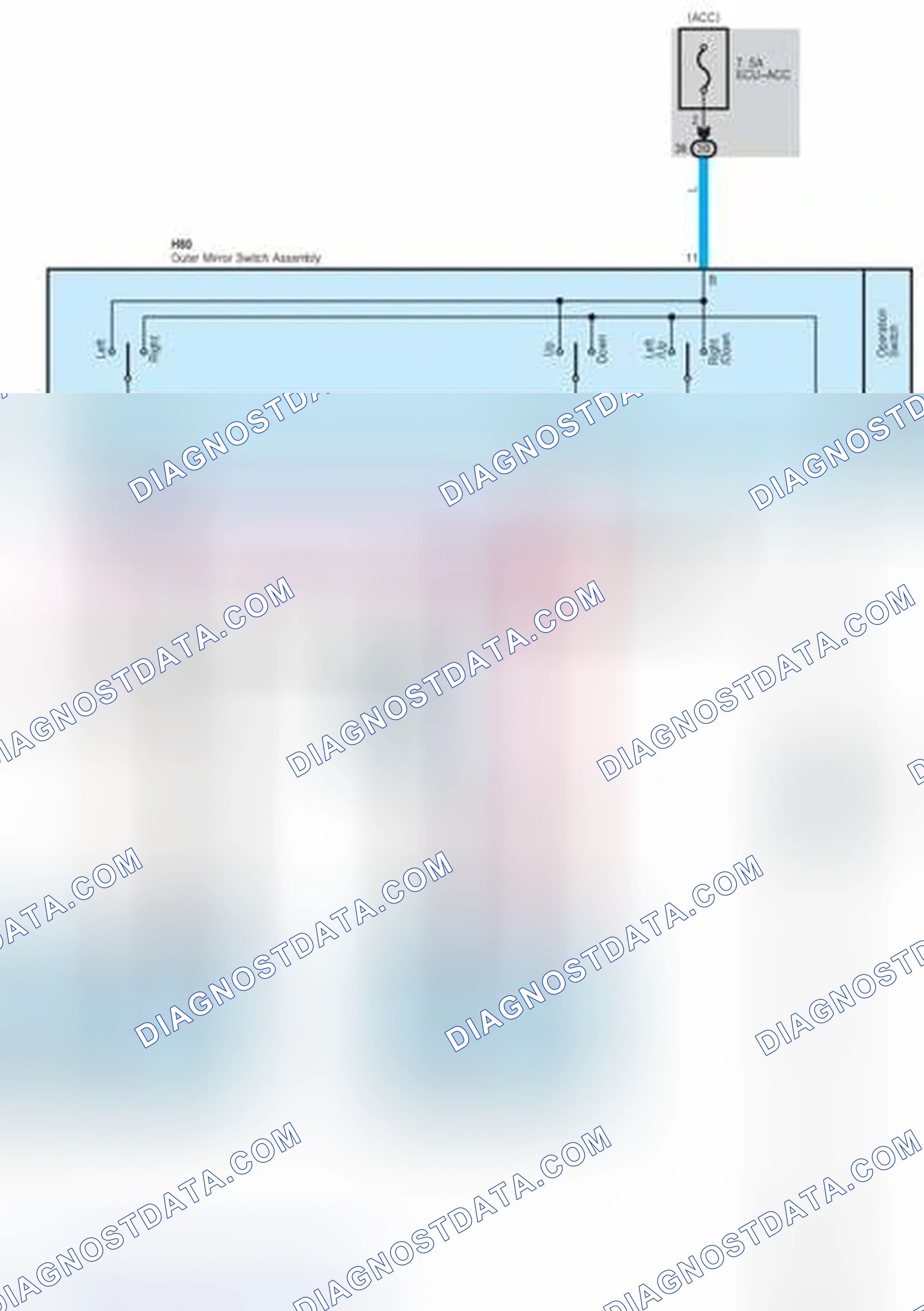 Scheme 176: Remote Control Mirror (w/o Seat Position Memory)
