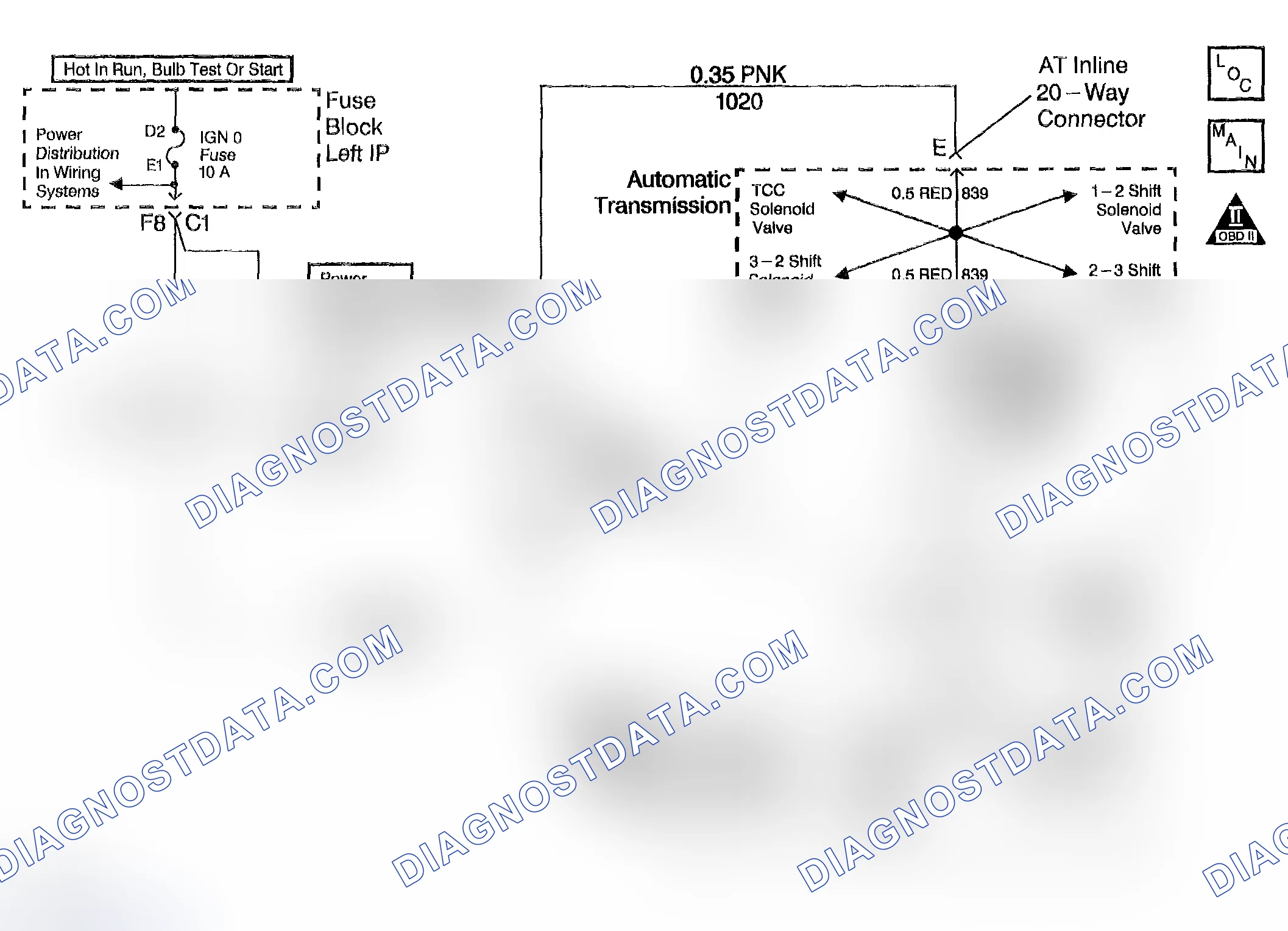 Scheme 428: DTC P1860: Open, Short To Ground Or Short To Power In The TCC PWM Solenoid Valve Circuit