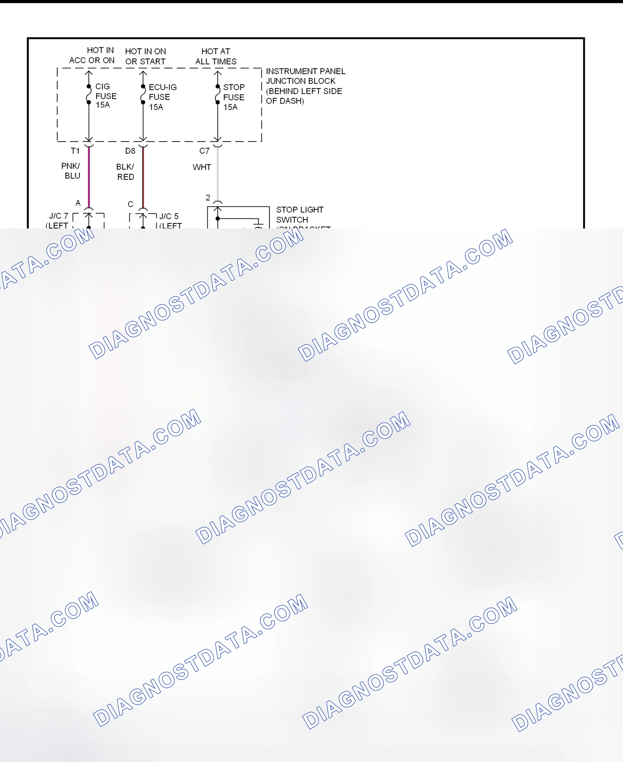 Scheme 289: Shift Interlock System Wiring Diagram (2001 - Lexus ES300)