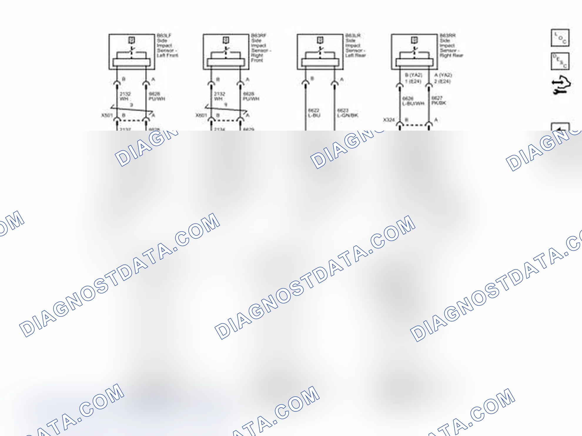 Scheme 5: Inflatable Restraint Side Impact Sensors and Modules (ASF) Wiring Schematics