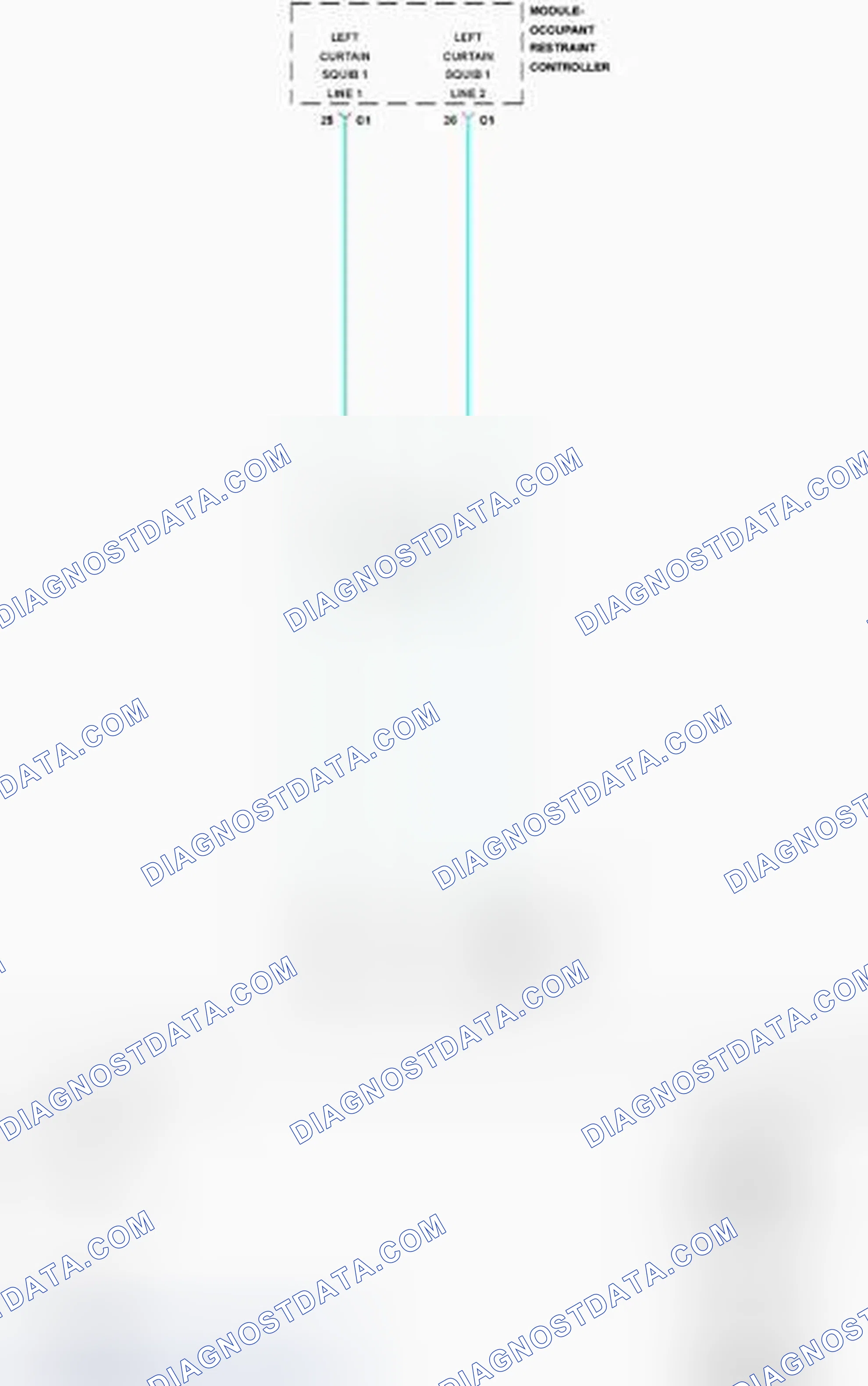 Scheme 105: B0021-11-LEFT CURTAIN DEPLOYMENT SQUIB 1 - CIRCUIT SHORT TO GROUND