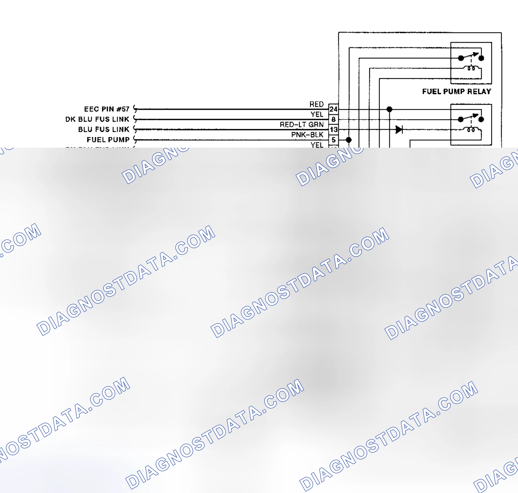 Scheme 13: Electric Cooling Fan Wiring Diagram (Tempo & Topaz w/o A/C)