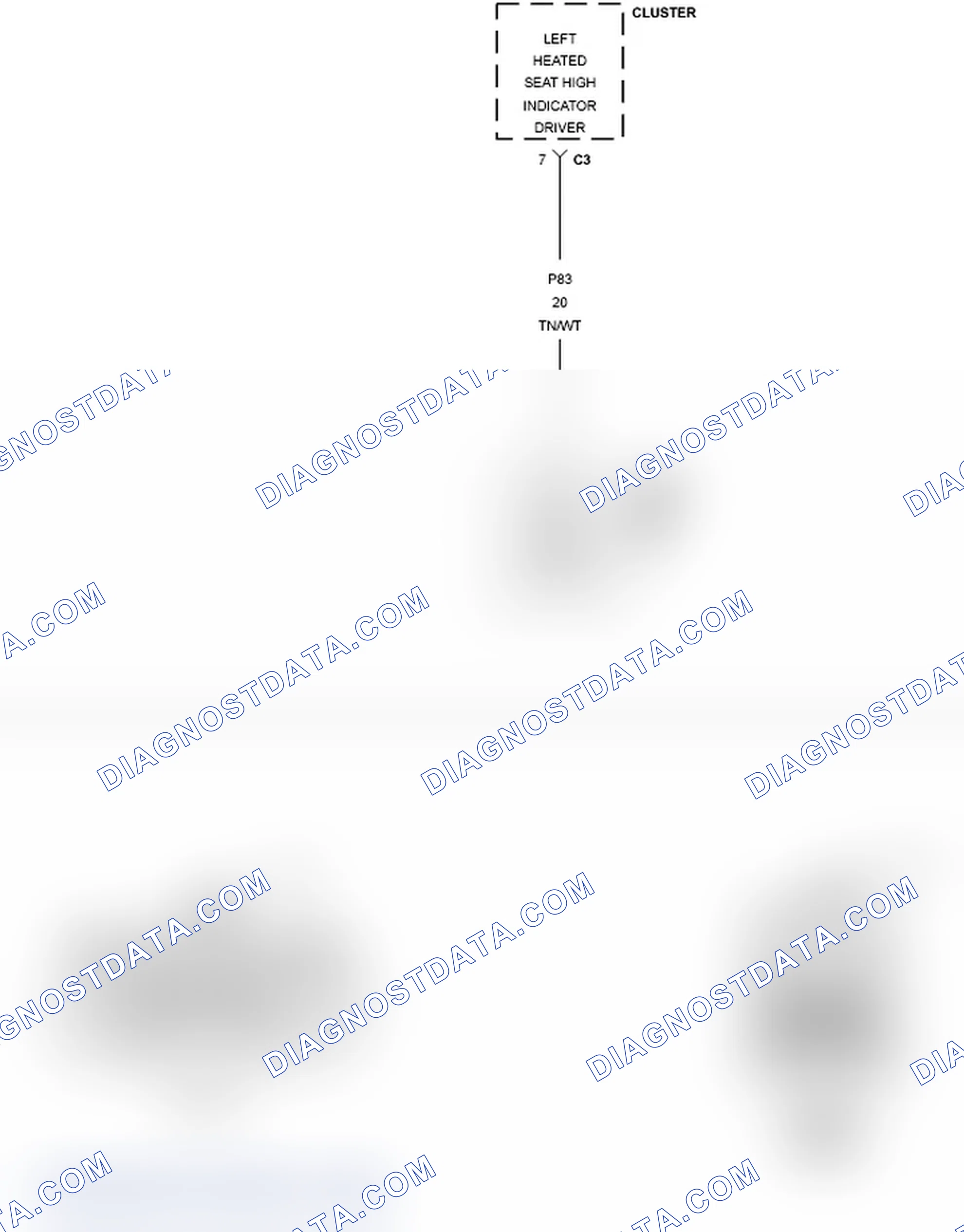 Scheme 145: B120E-LEFT HEATED SEAT HI INDICATOR CONTROL CIRCUIT HIGH