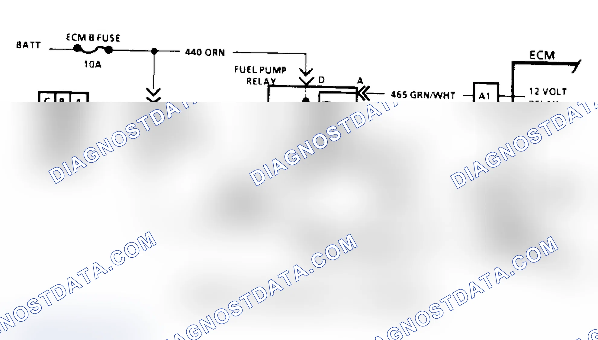 Scheme 105: Code 54, Fuel Pump Schematic (Astro, Safari & "S/T" Series)